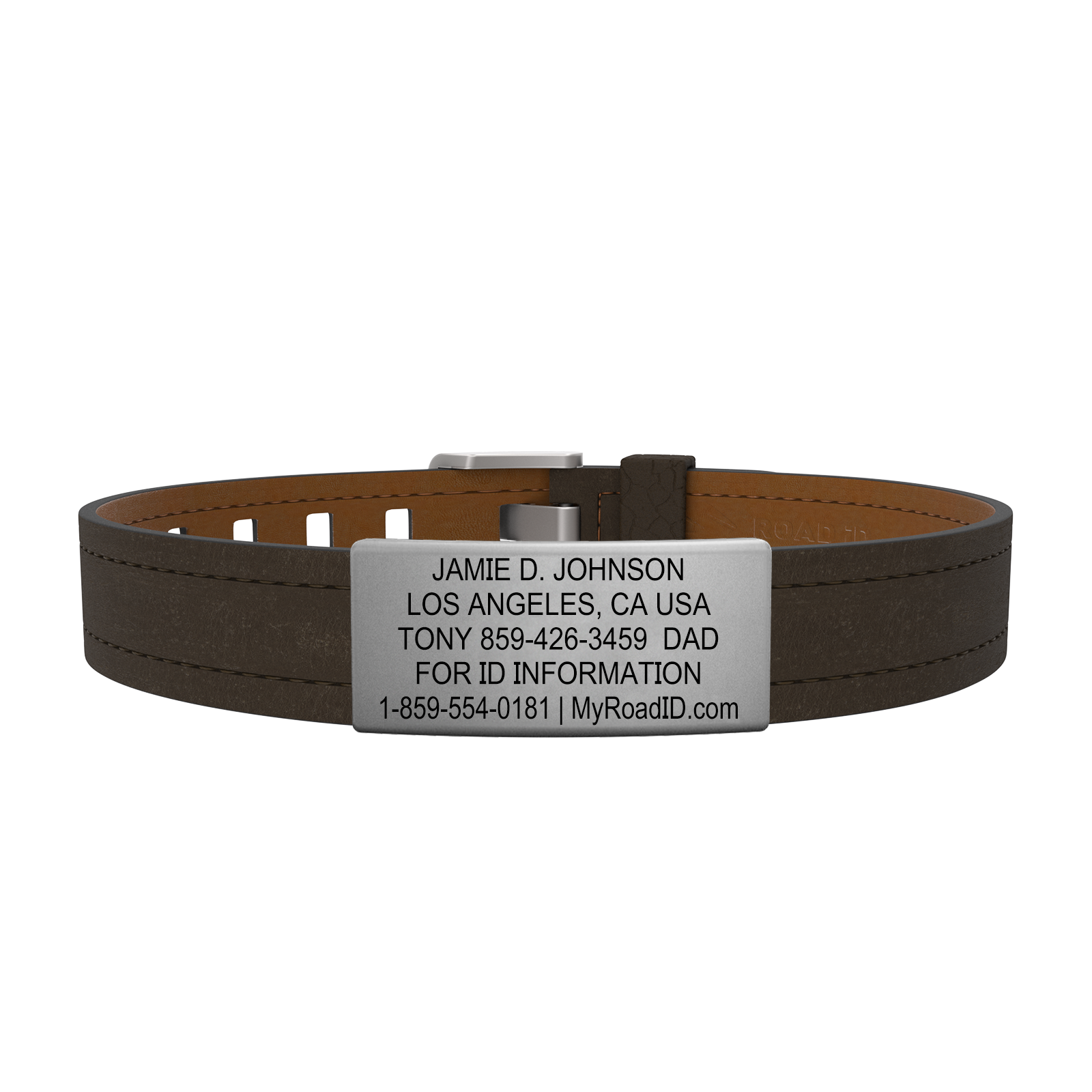 The Wrist ID Elite 13mm Slate Leather Buckle
