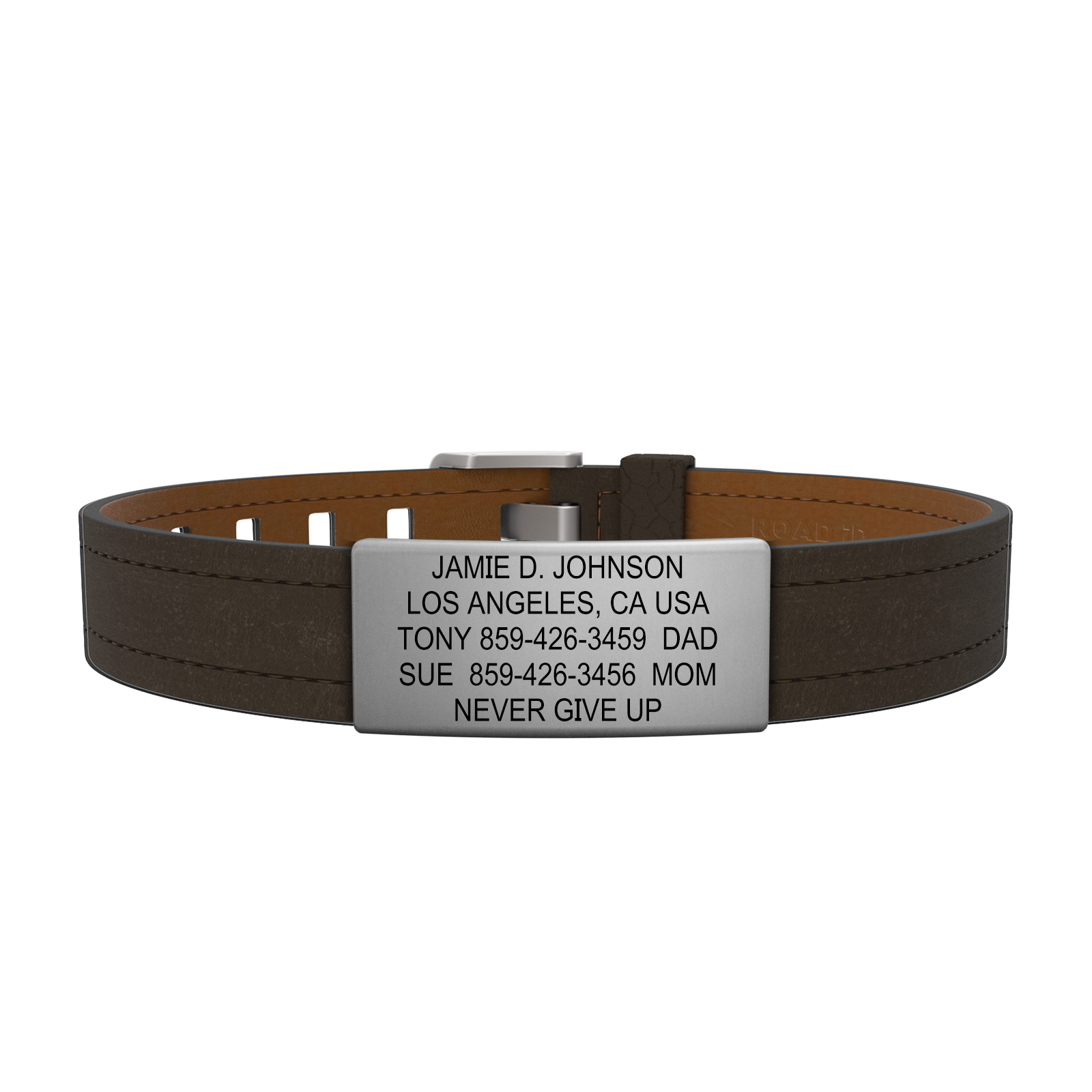 The Wrist ID Elite 13mm Slate Leather Buckle