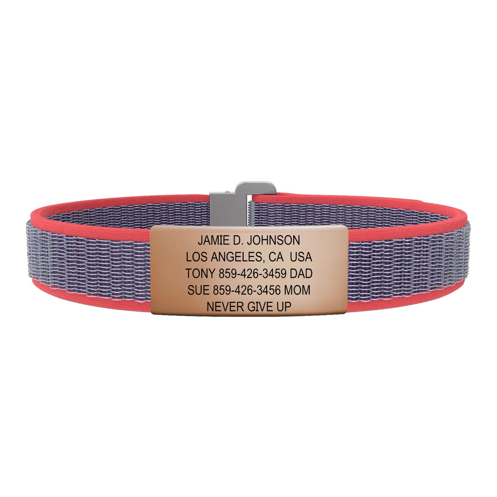 The Wrist ID Elite 13mm Rose Gold Nylon Loop