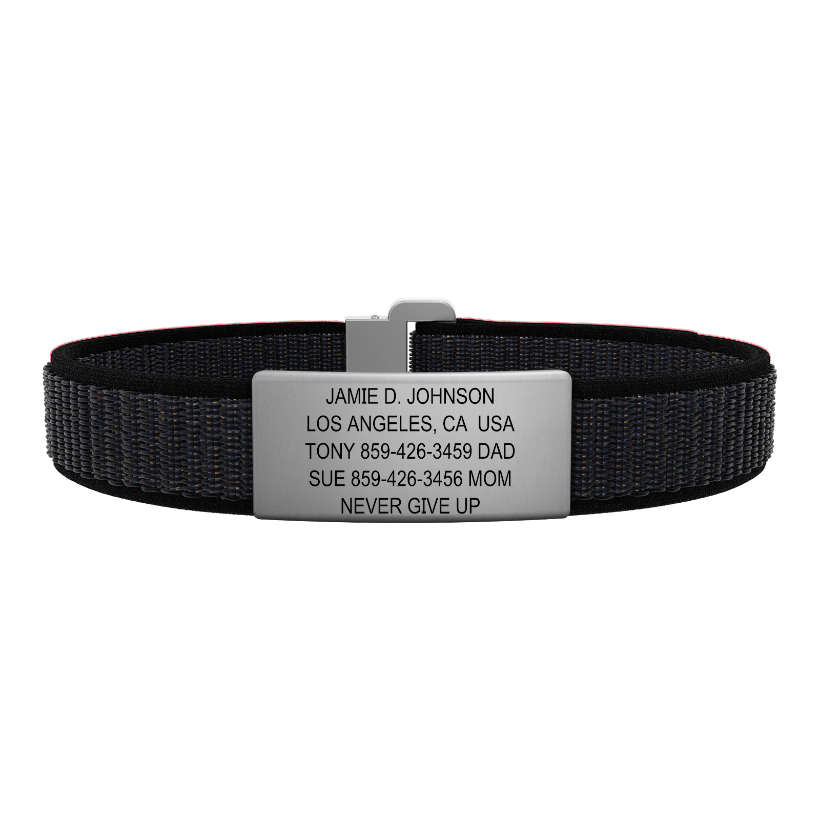 The Wrist ID Elite 13mm Slate Nylon Loop