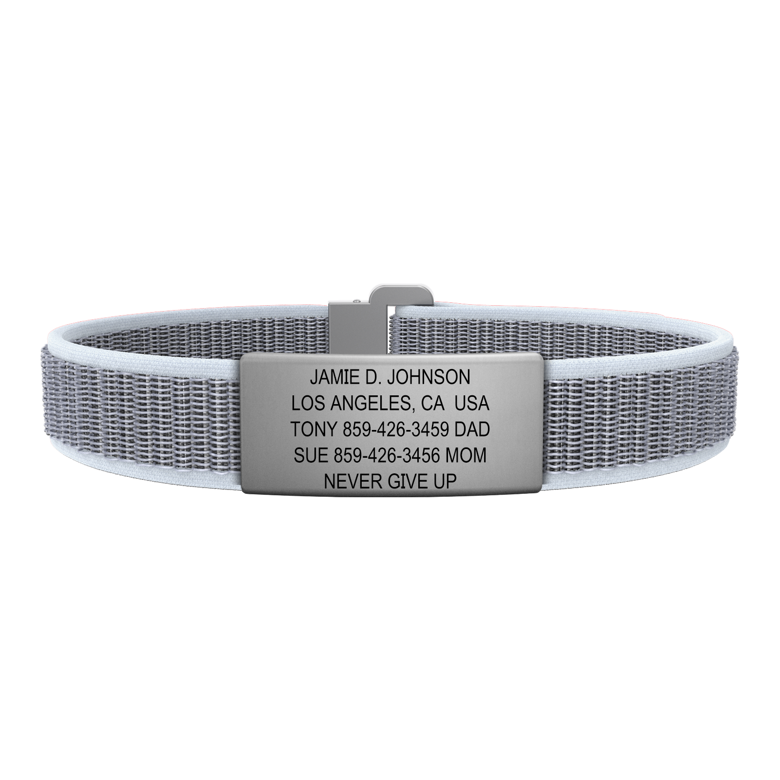 The Wrist ID Elite 13mm Slate Nylon Loop