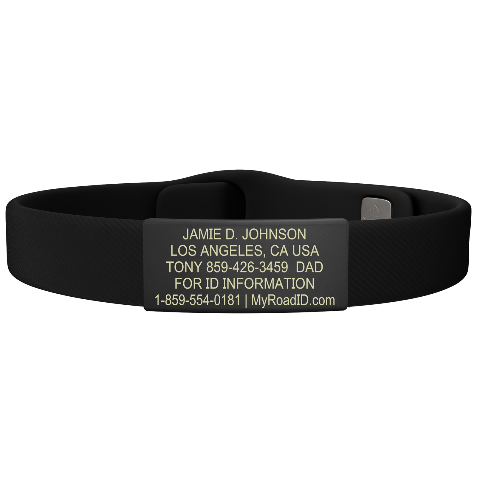 The Wrist ID Elite 13mm Graphite Silicone Pin-Tuck