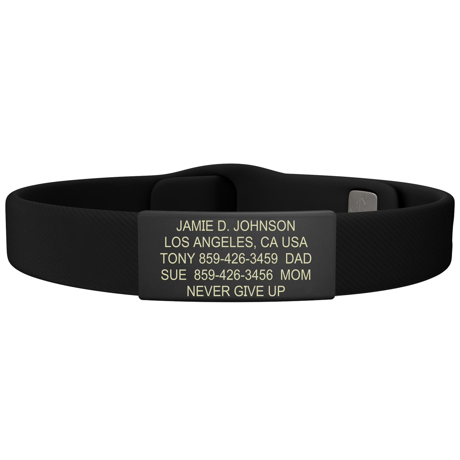 The Wrist ID Elite 13mm Graphite Silicone Pin-Tuck