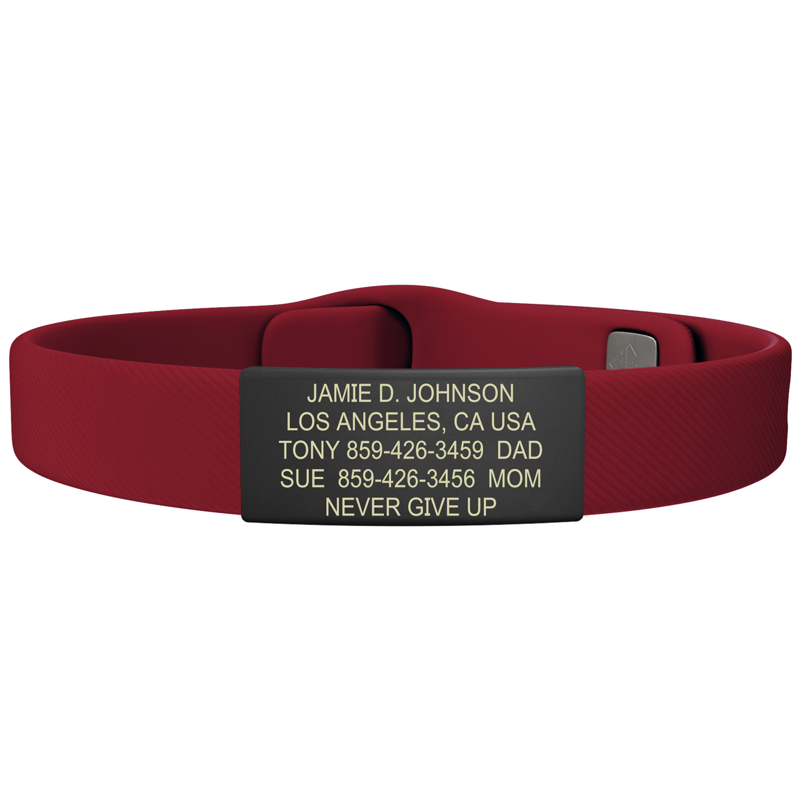 The Wrist ID Elite 13mm Graphite Silicone Pin-Tuck