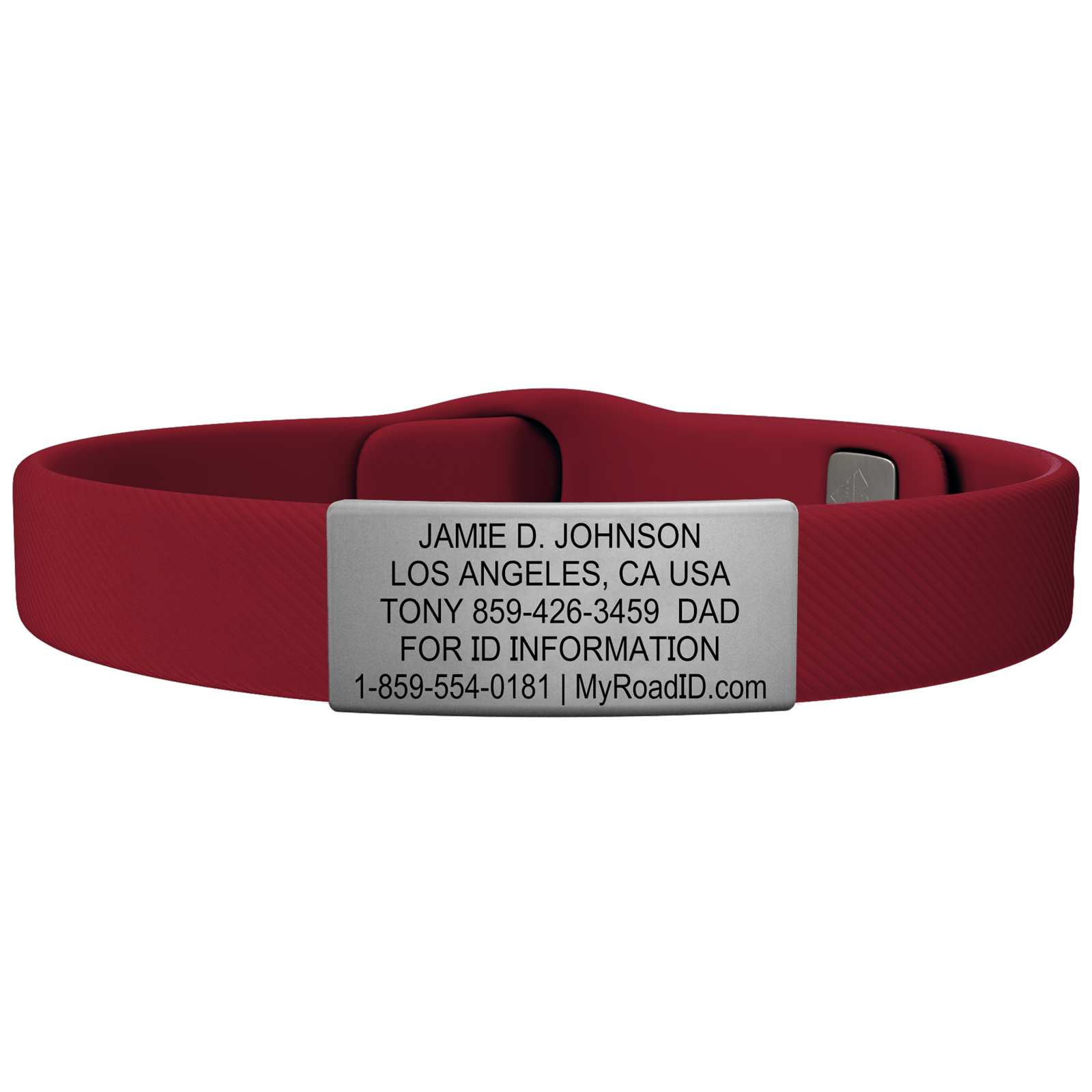 The Wrist ID Elite 13mm Slate Silicone Pin-Tuck