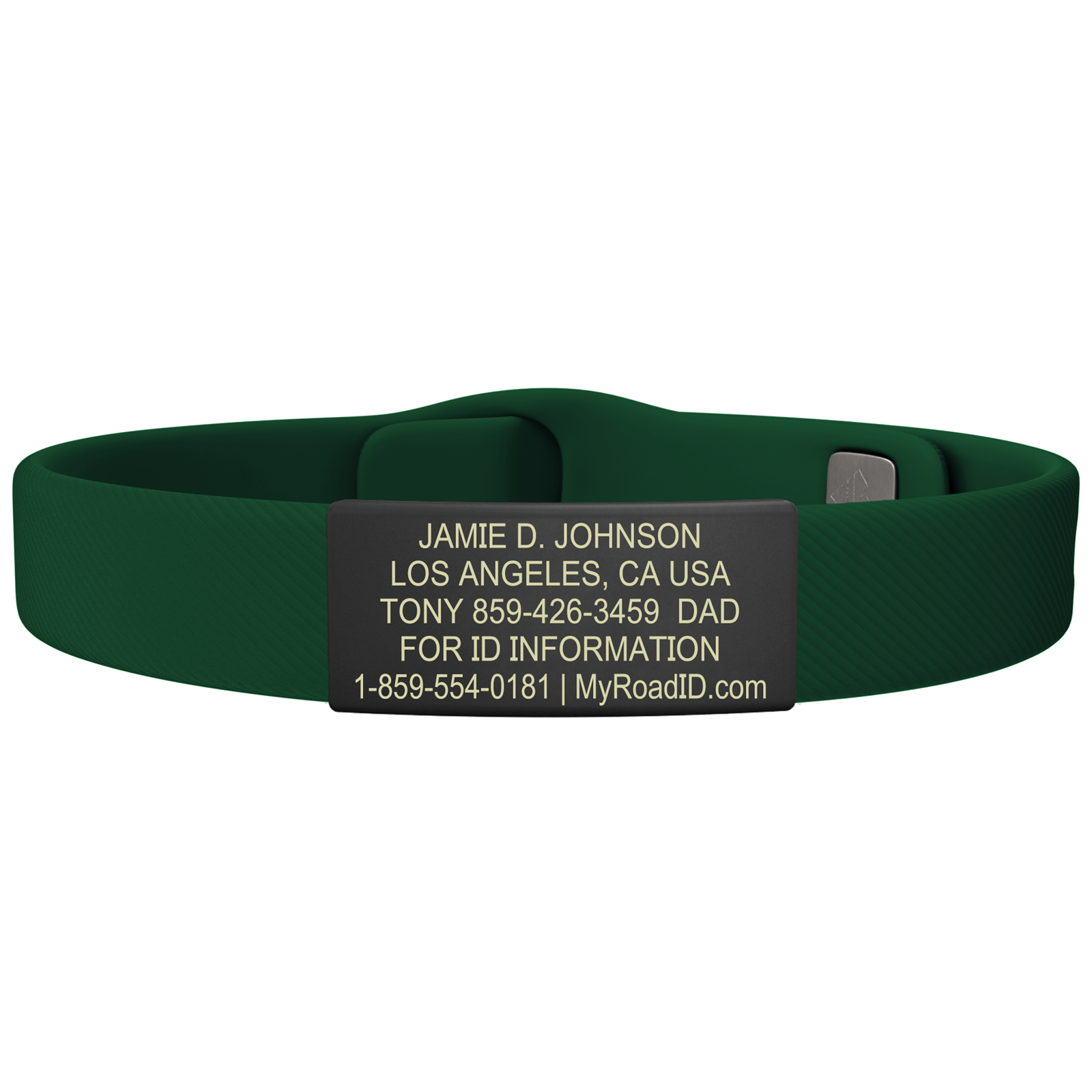 The Wrist ID Elite 13mm Graphite Silicone Pin-Tuck