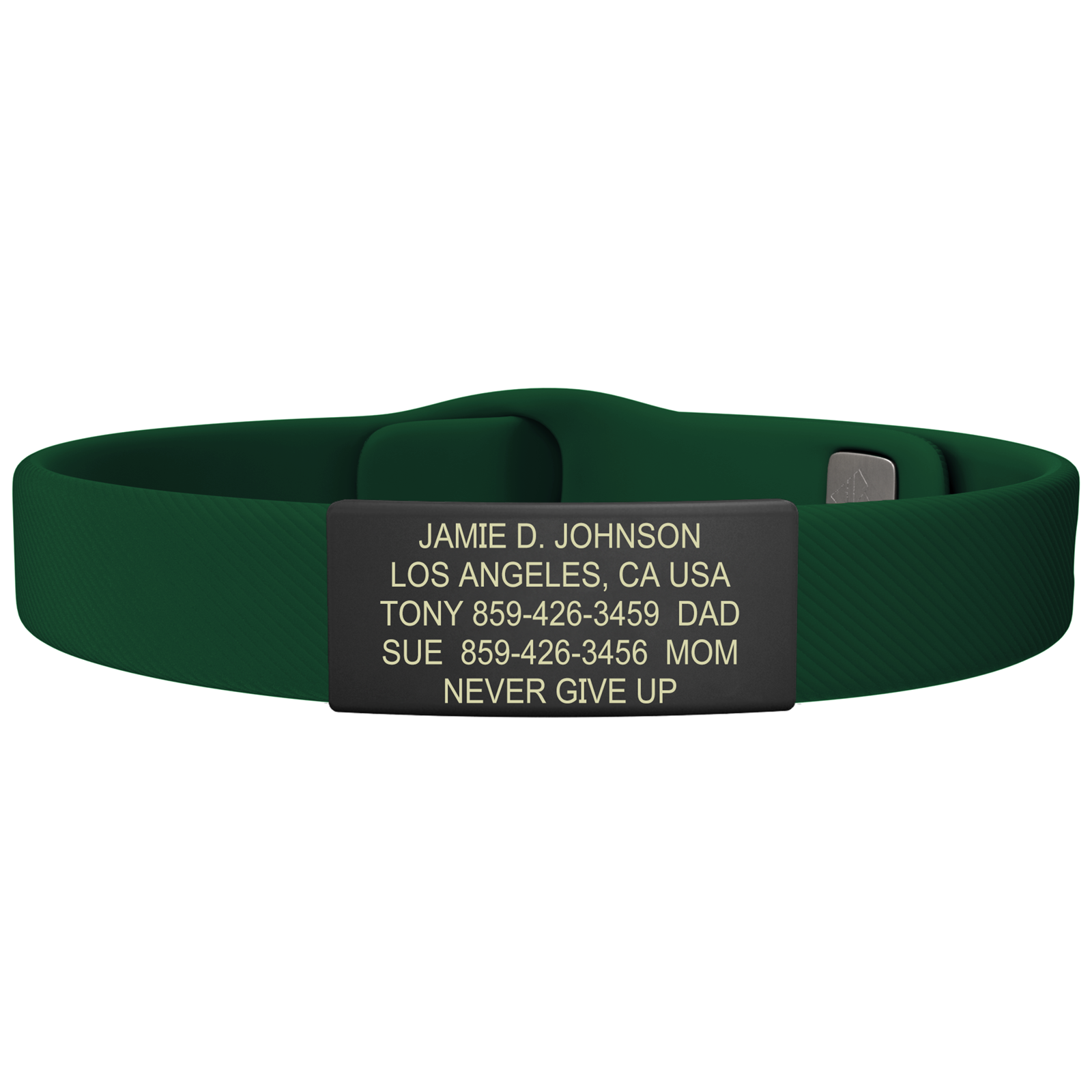 The Wrist ID Elite 13mm Graphite Silicone Pin-Tuck