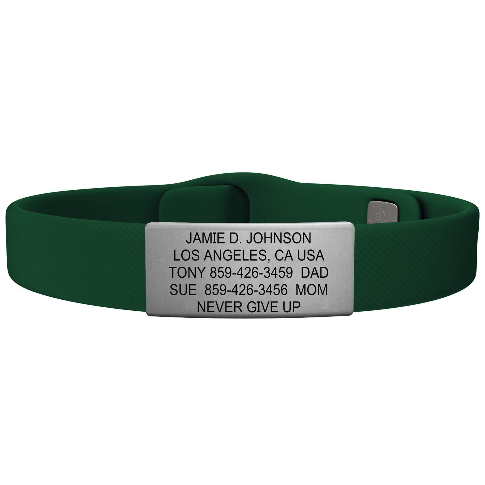 The Wrist ID Elite 13mm Slate Silicone Pin-Tuck