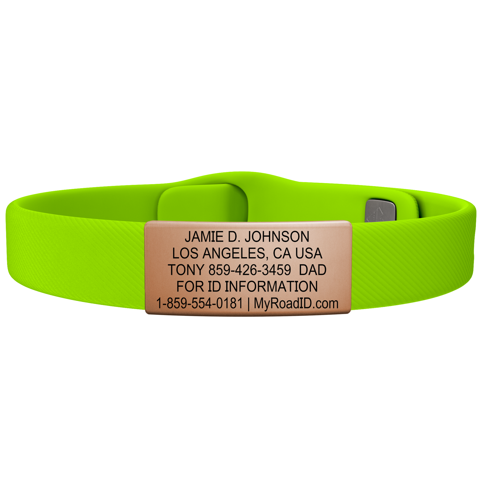 The Wrist ID Elite 13mm Rose Gold Silicone Pin-Tuck