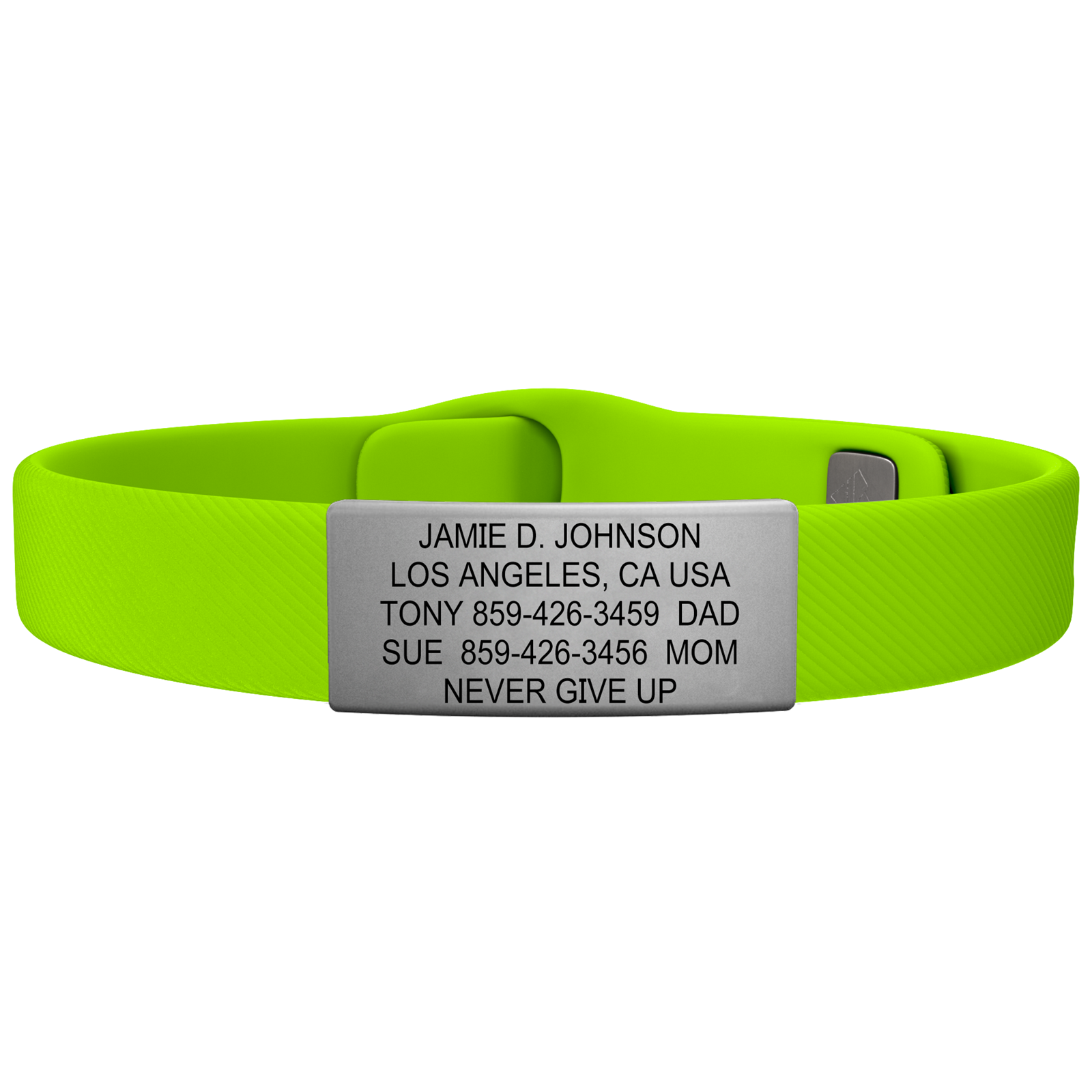 The Wrist ID Elite 13mm Slate Silicone Pin-Tuck