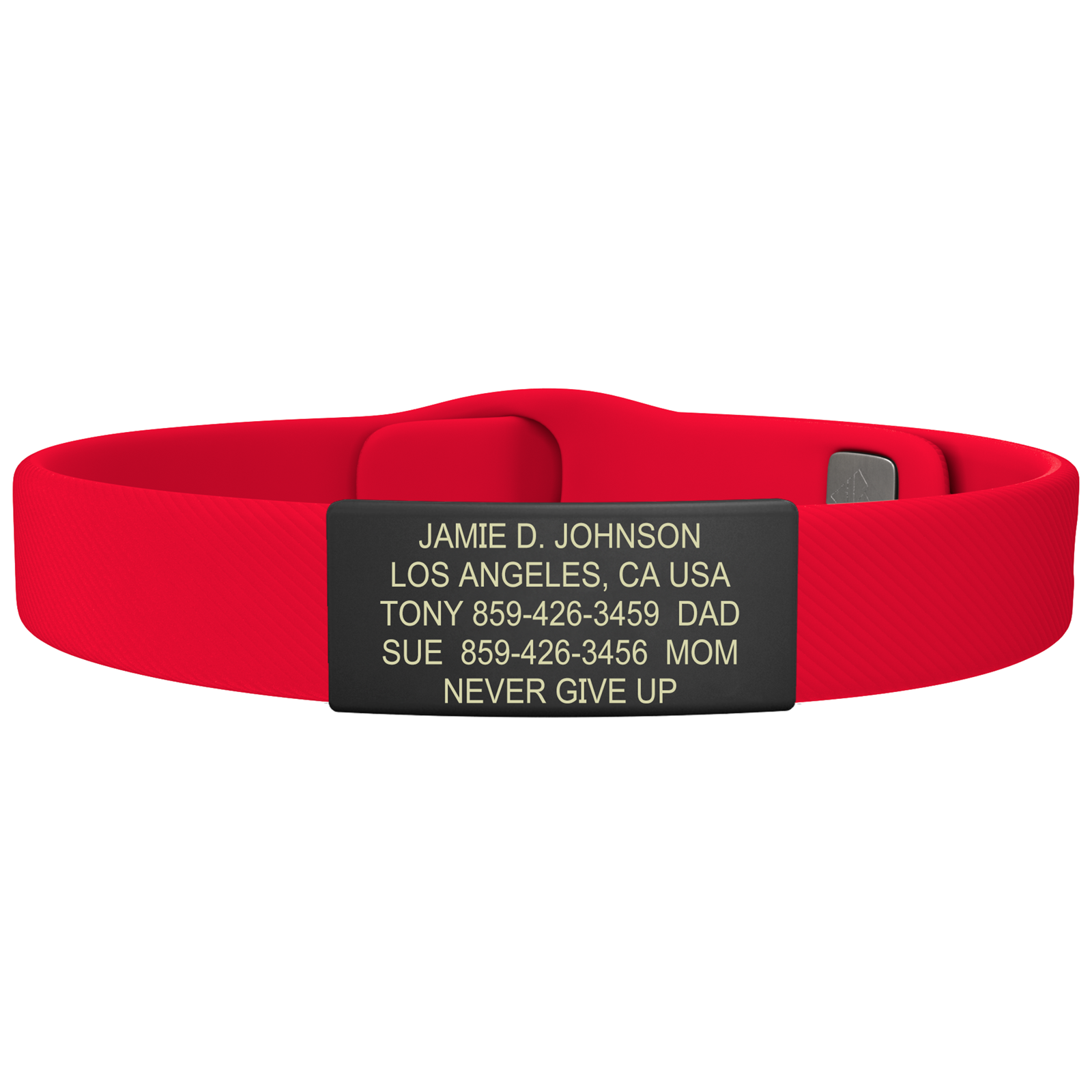 The Wrist ID Elite 13mm Graphite Silicone Pin-Tuck