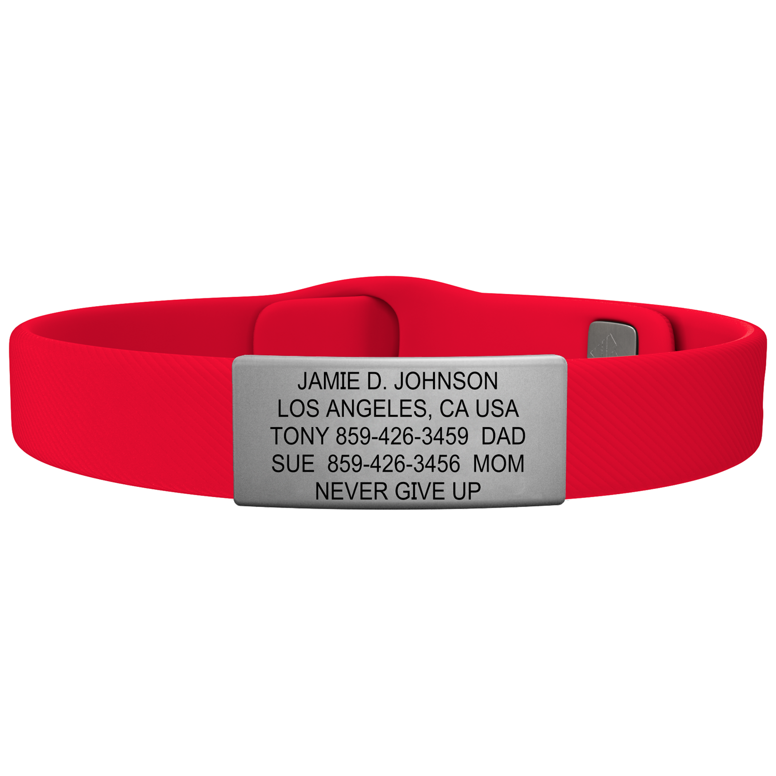 The Wrist ID Elite 13mm Slate Silicone Pin-Tuck