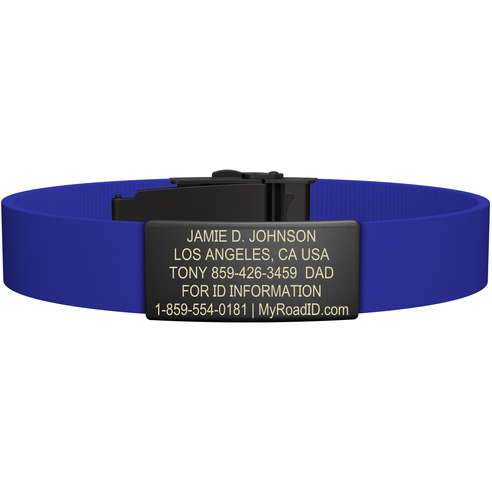 The Wrist ID Elite 13mm Graphite Silicone Clasp