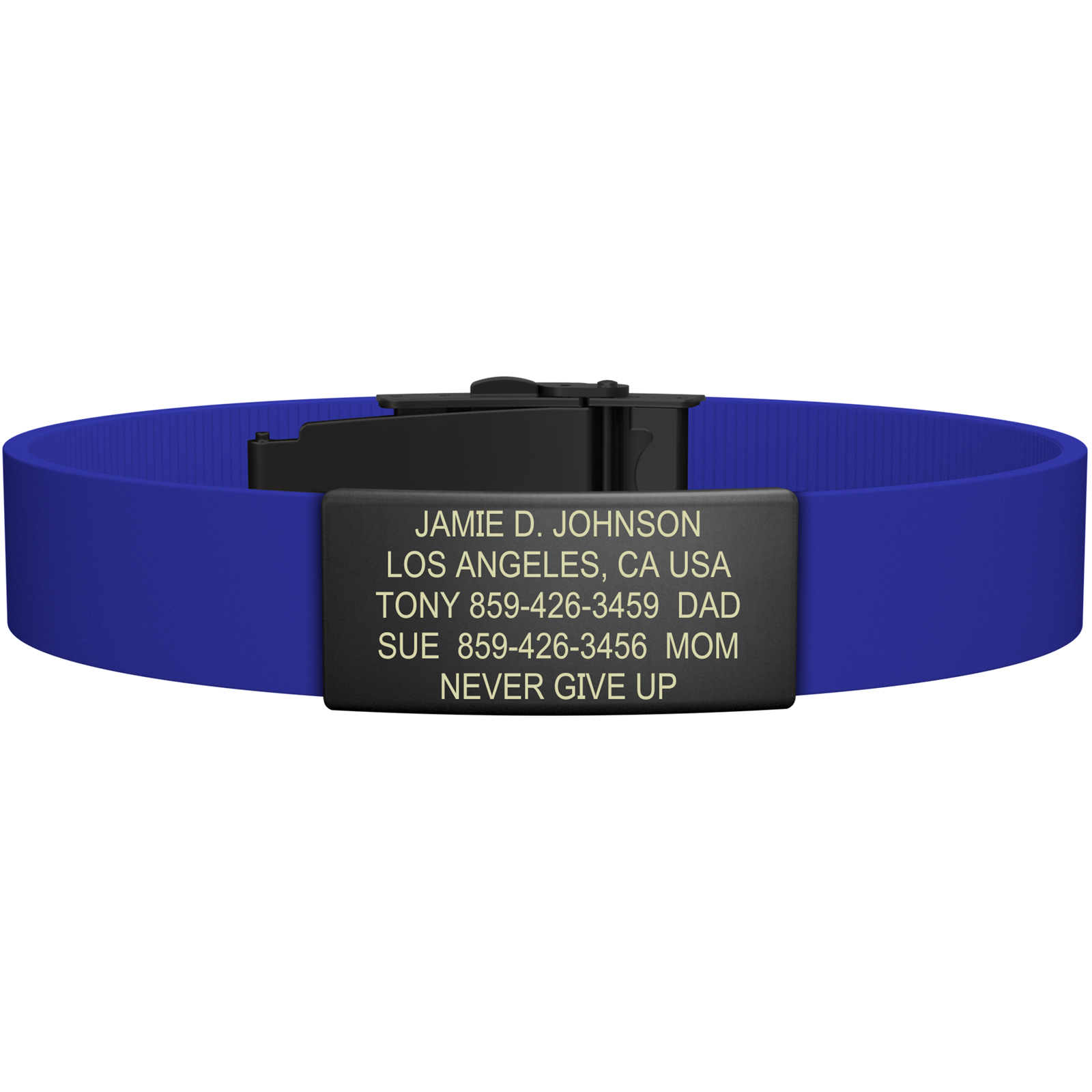 The Wrist ID Elite 13mm Graphite Silicone Clasp