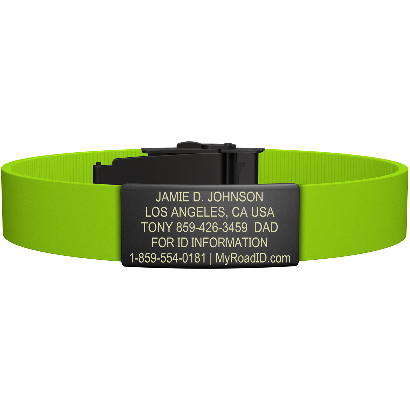 The Wrist ID Elite 13mm Graphite Silicone Clasp