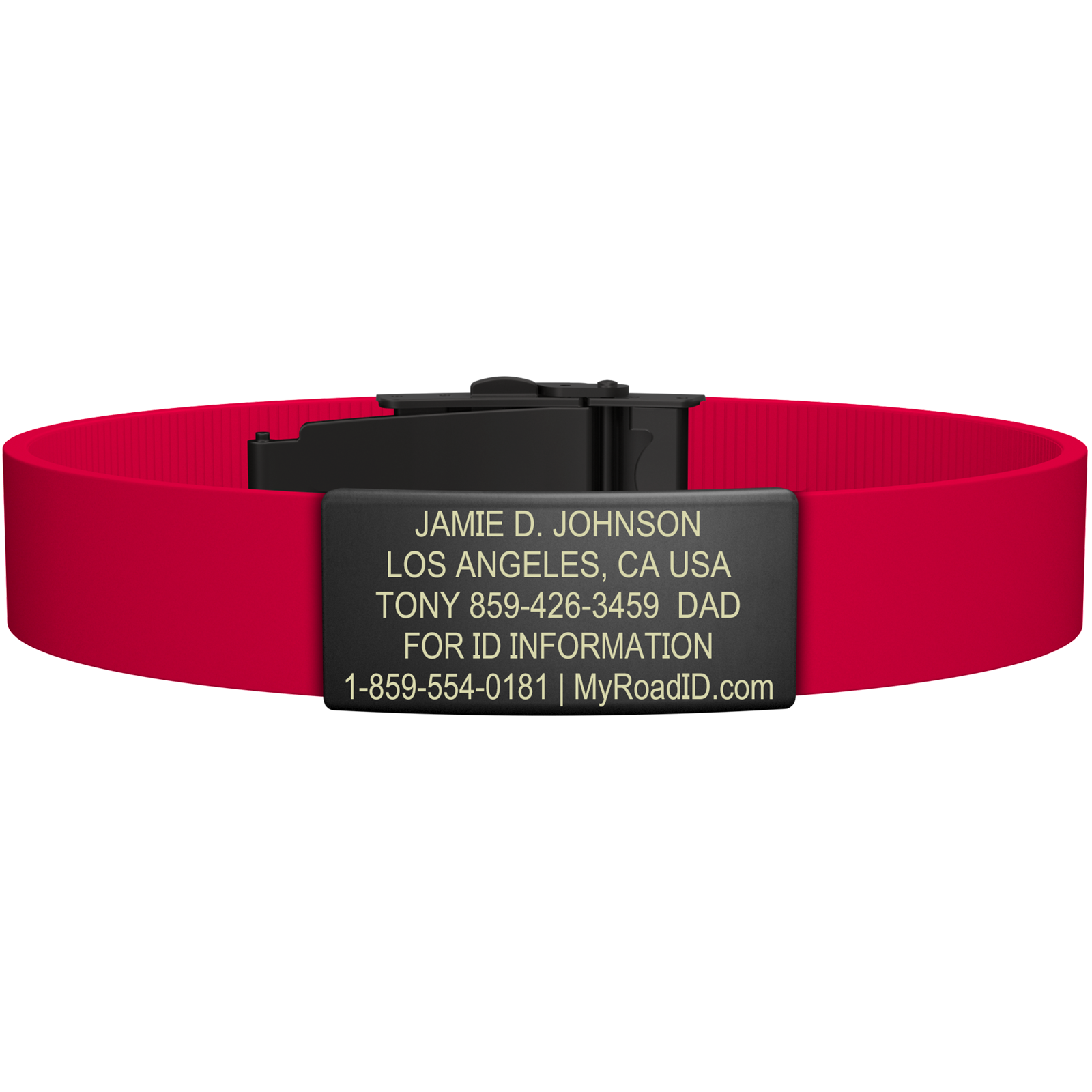 The Wrist ID Elite 13mm Graphite Silicone Clasp