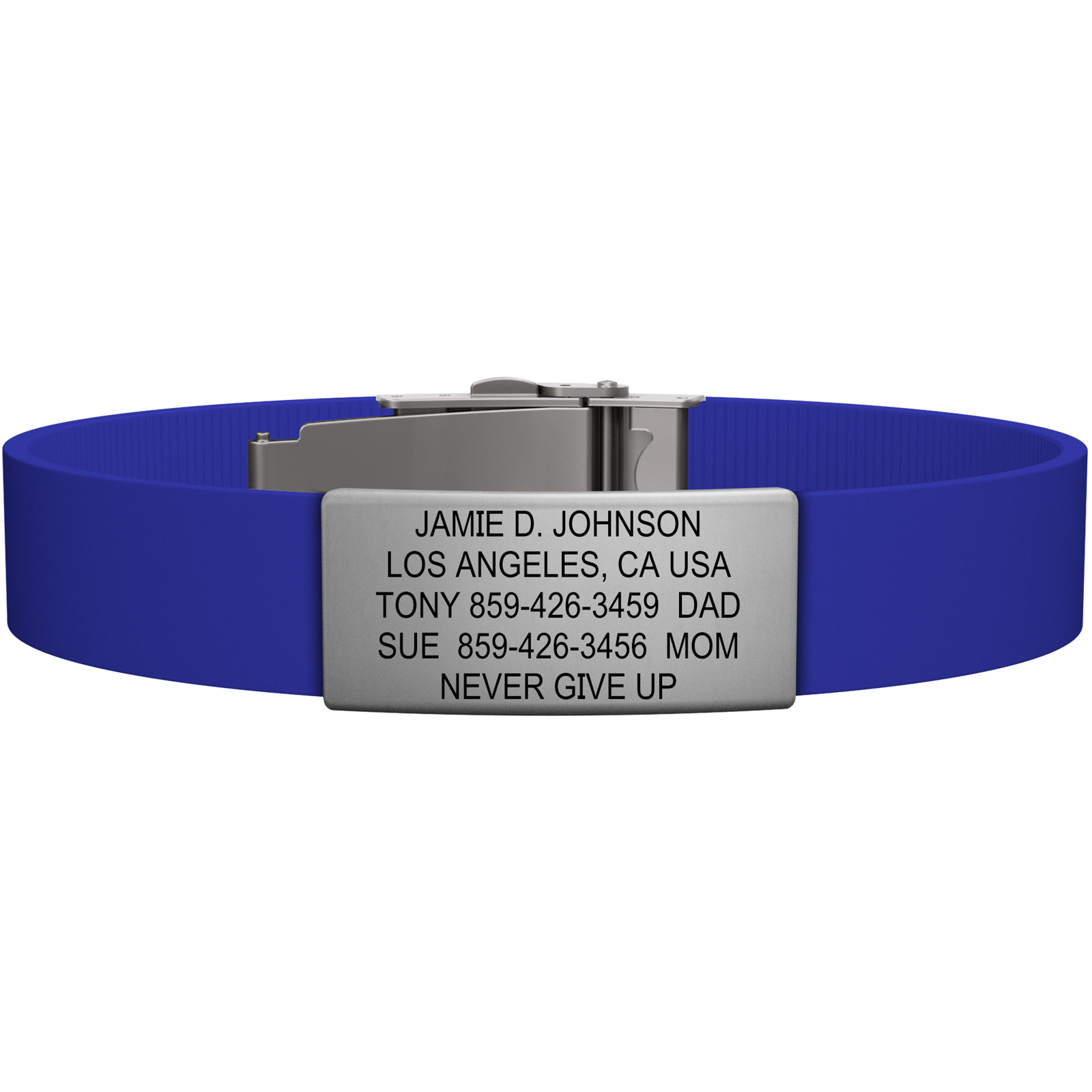 The Wrist ID Elite 13mm Slate Silicone Clasp