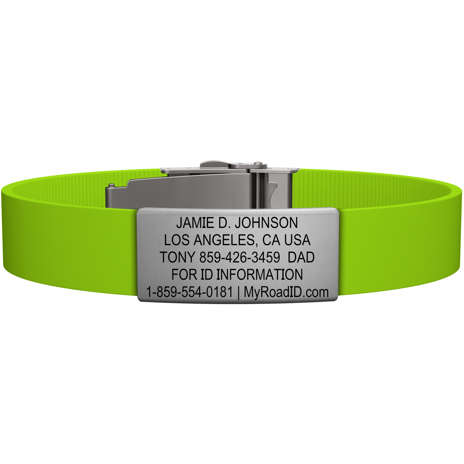 The Wrist ID Elite 13mm Slate Silicone Clasp