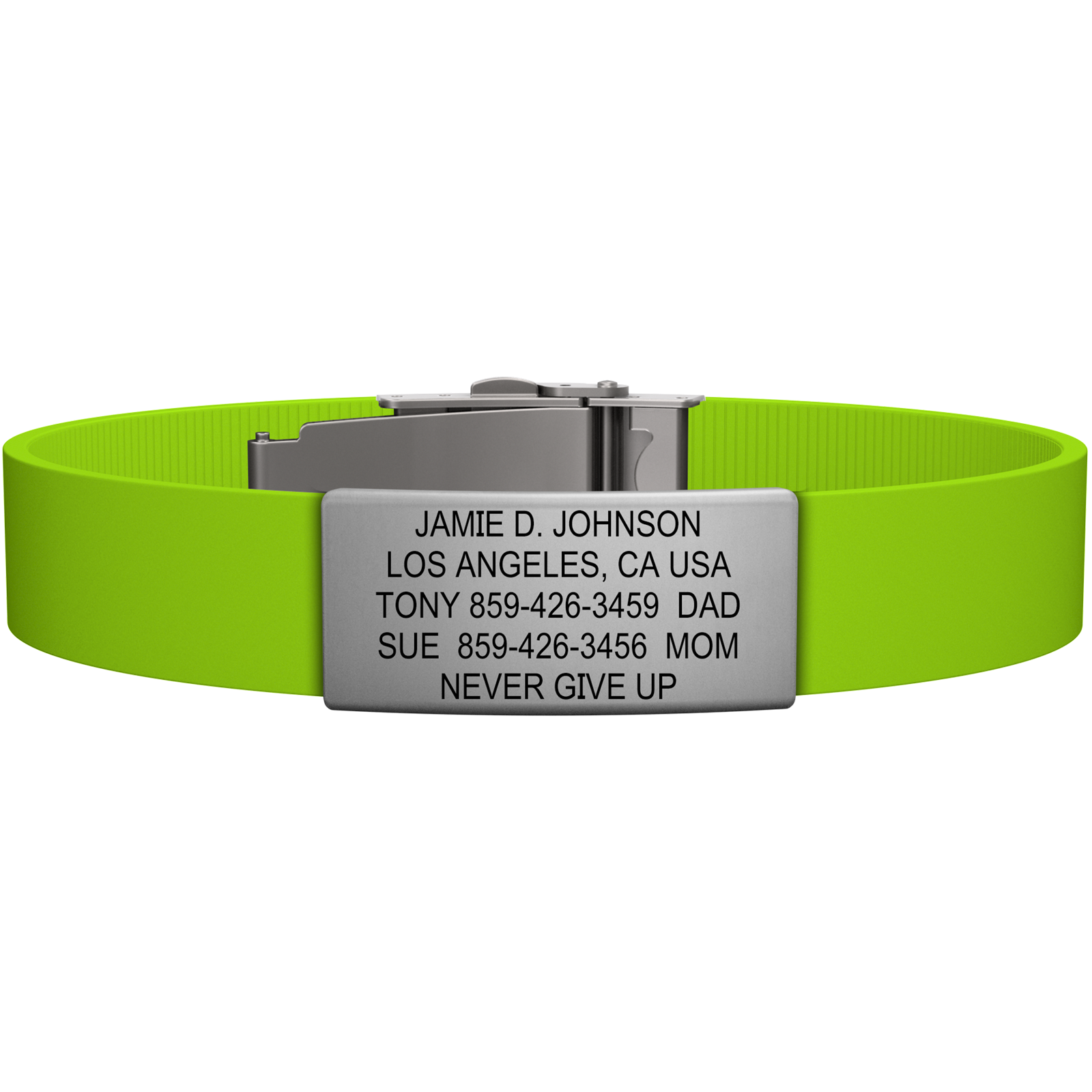 The Wrist ID Elite 13mm Slate Silicone Clasp