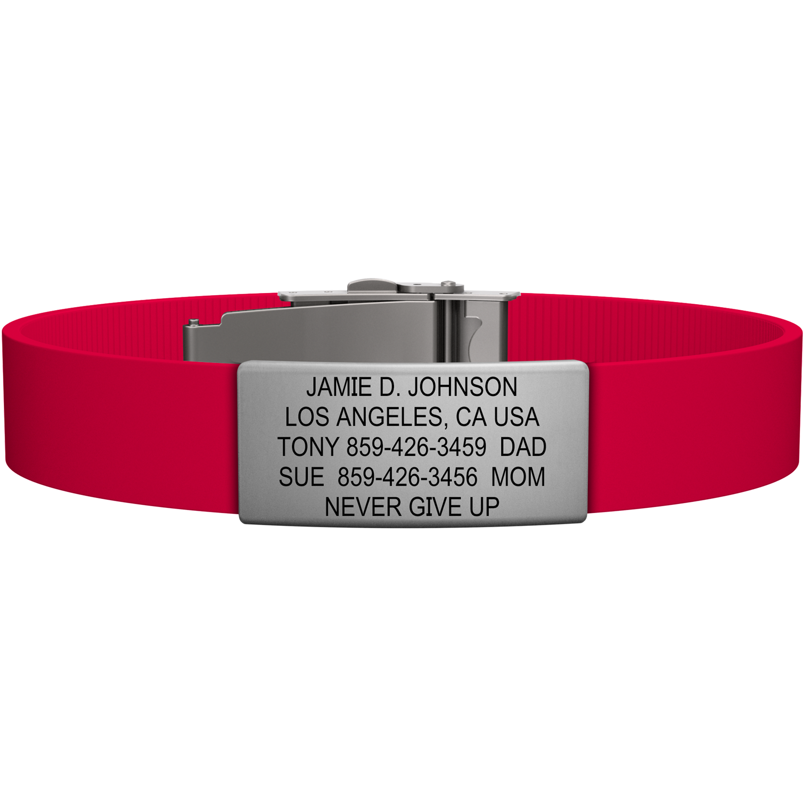 The Wrist ID Elite 13mm Slate Silicone Clasp