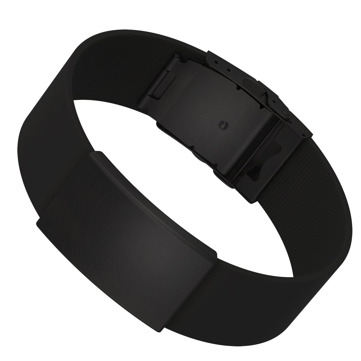 The Wrist ID Elite 19mm Graphite Silicone Clasp