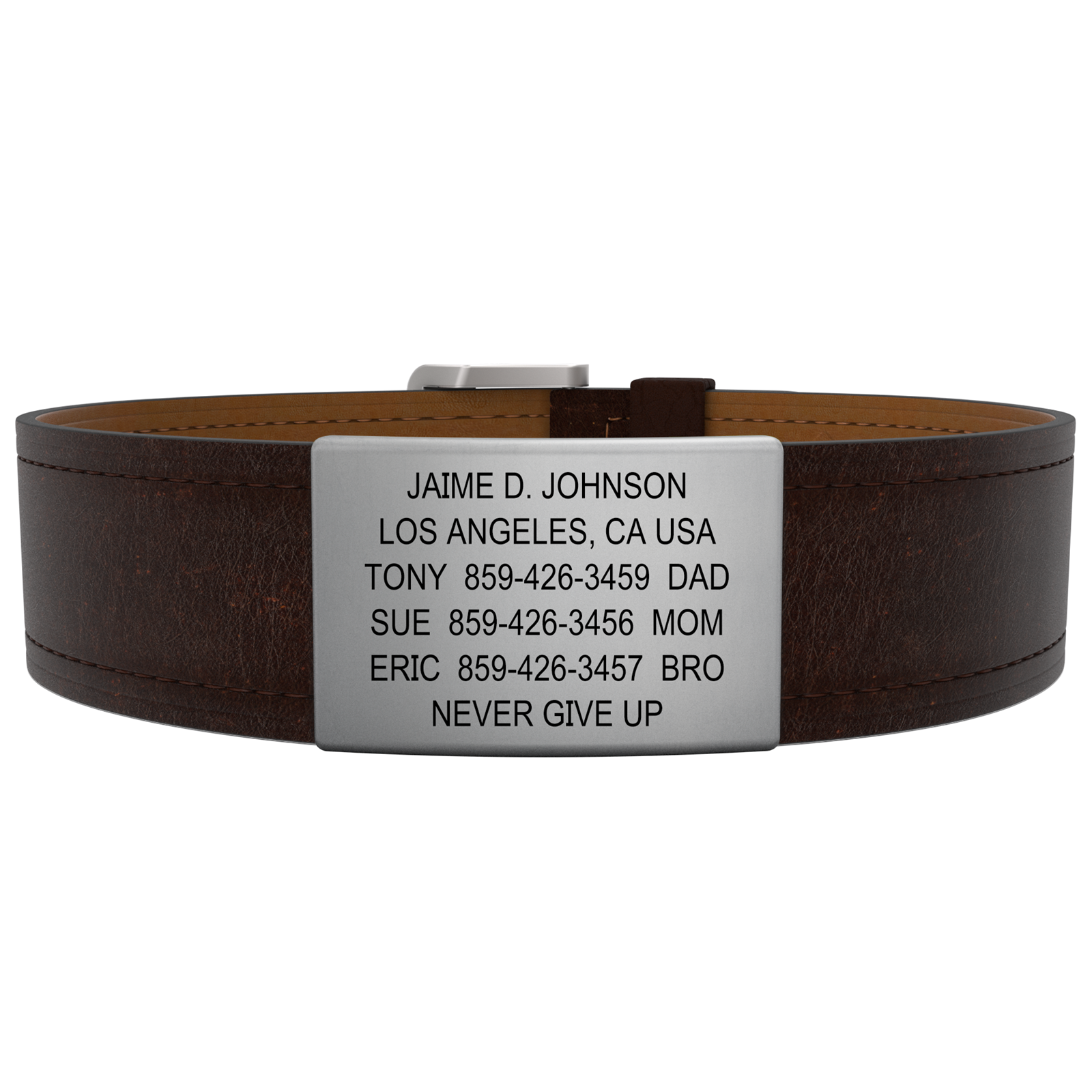 The Wrist ID Elite 19mm Slate Leather Buckle