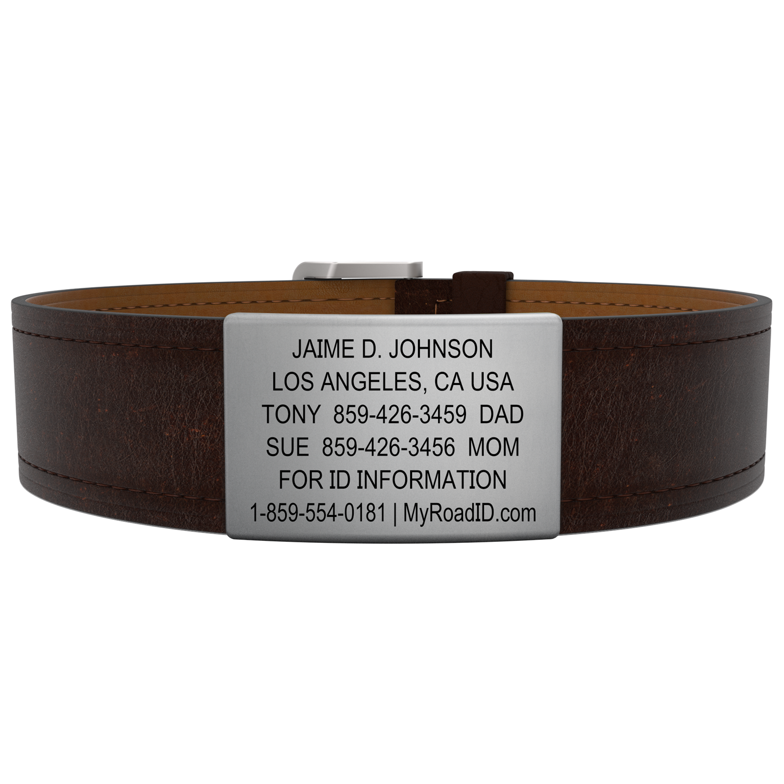 The Wrist ID Elite 19mm Slate Leather Buckle