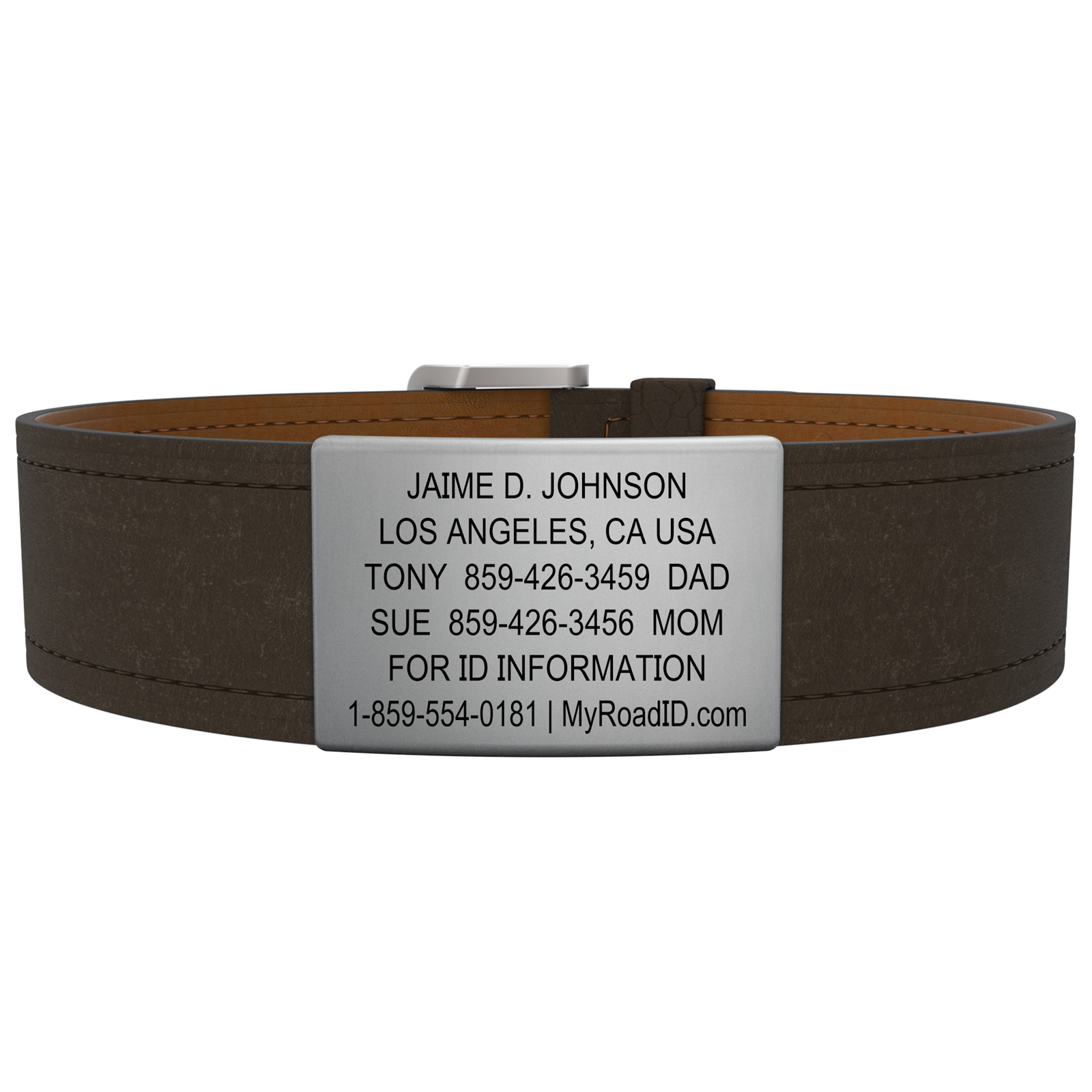 The Wrist ID Elite 19mm Slate Leather Buckle