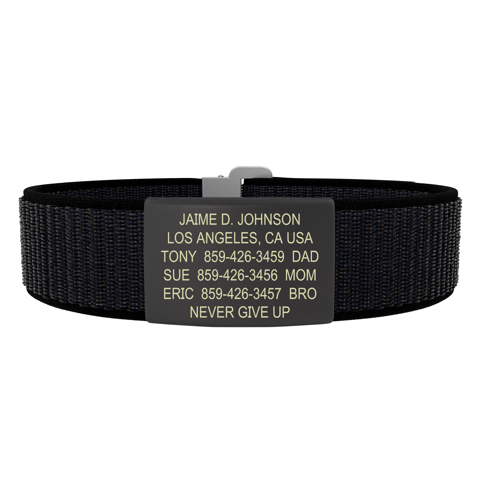 The Wrist ID Elite 19mm Graphite Nylon Loop