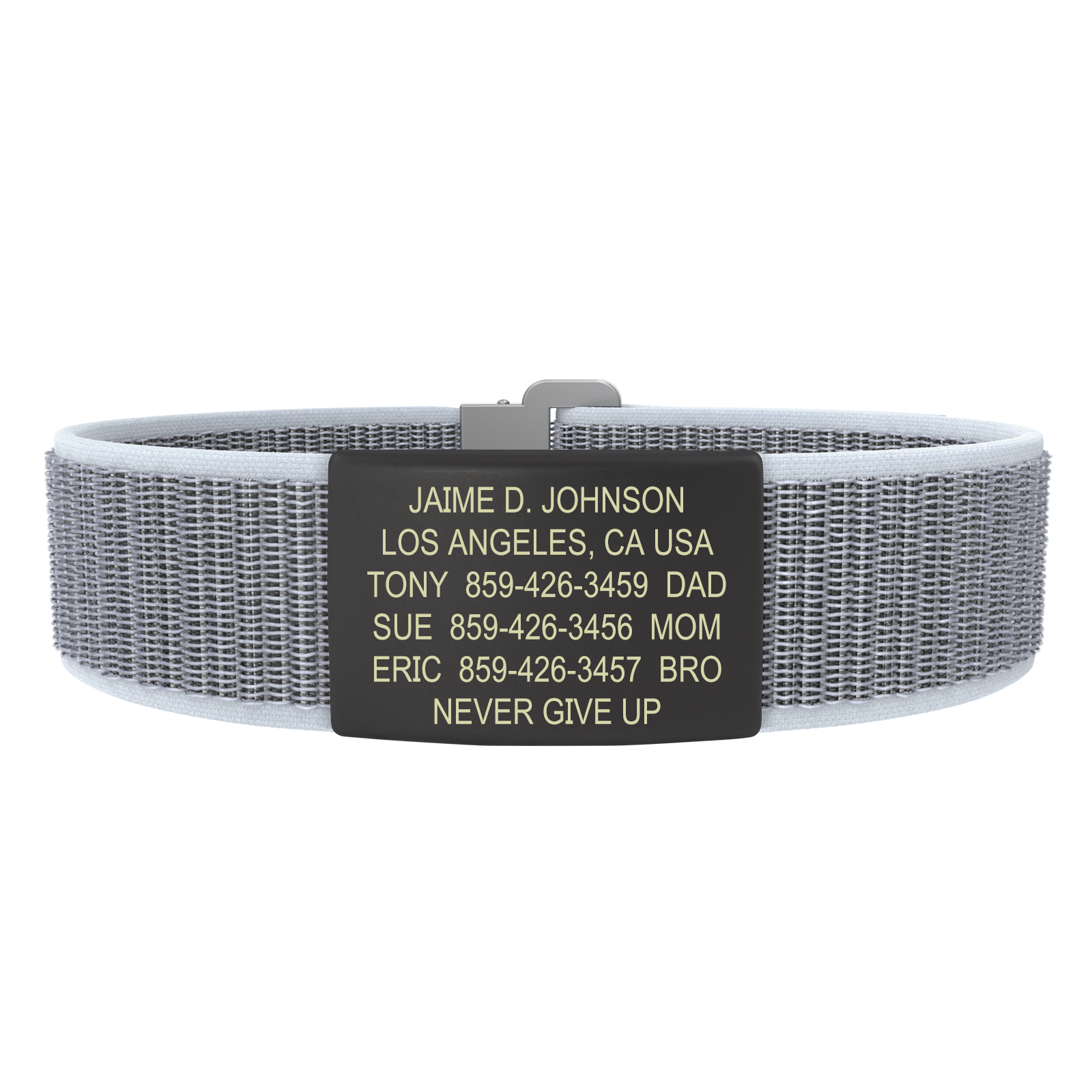 The Wrist ID Elite 19mm Graphite Nylon Loop