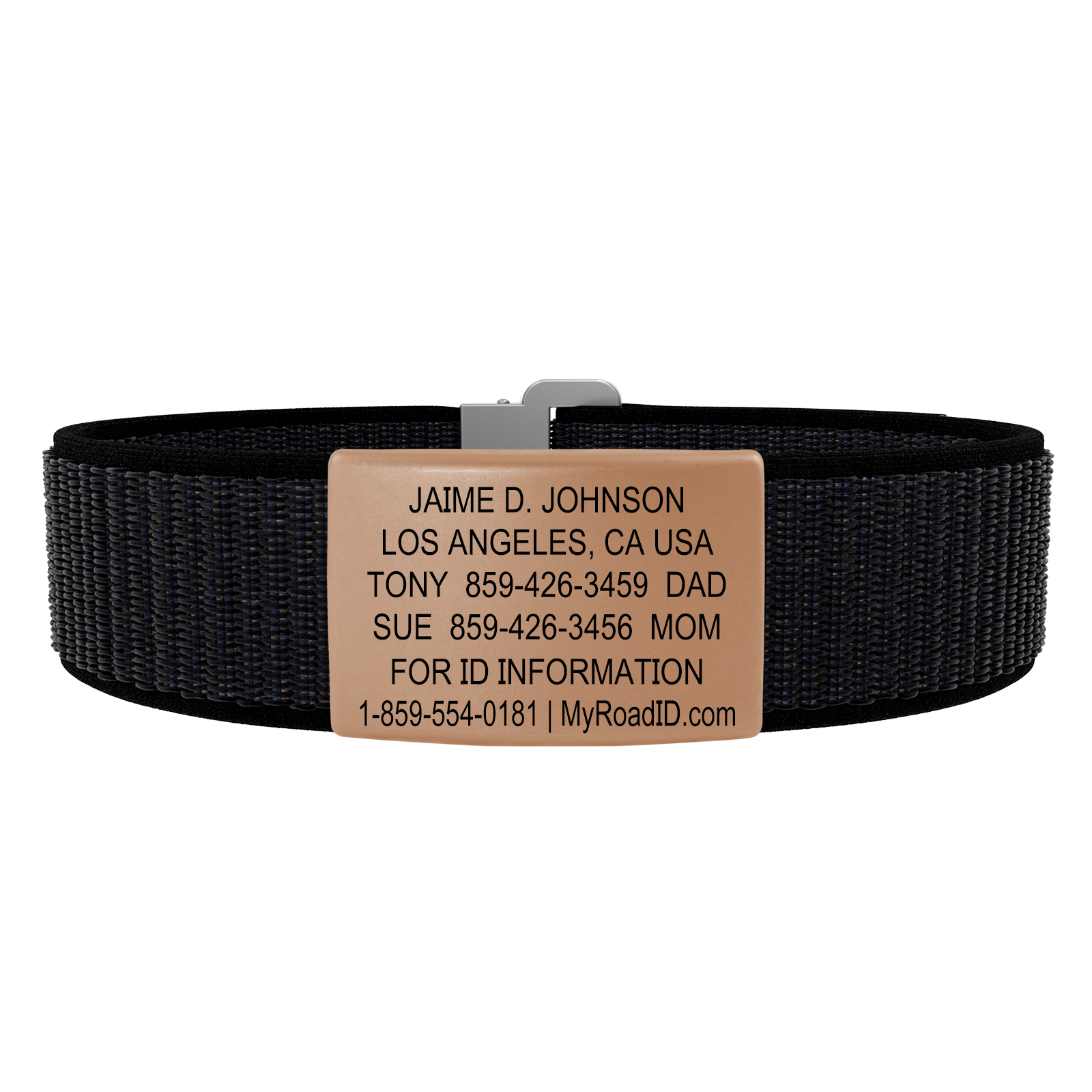 The Wrist ID Elite 19mm Rose Gold Nylon Loop