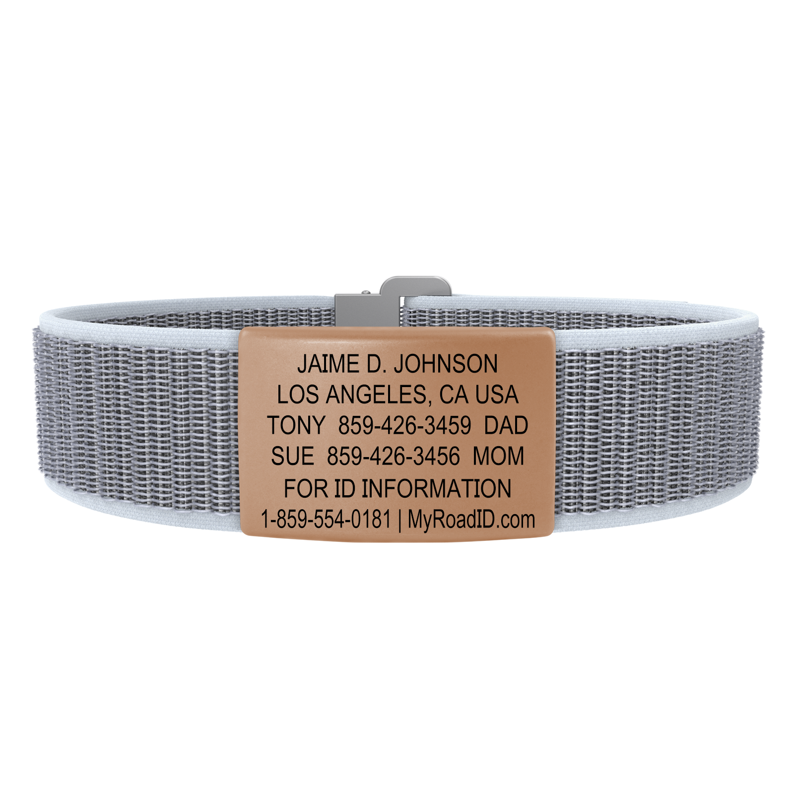 The Wrist ID Elite 19mm Rose Gold Nylon Loop