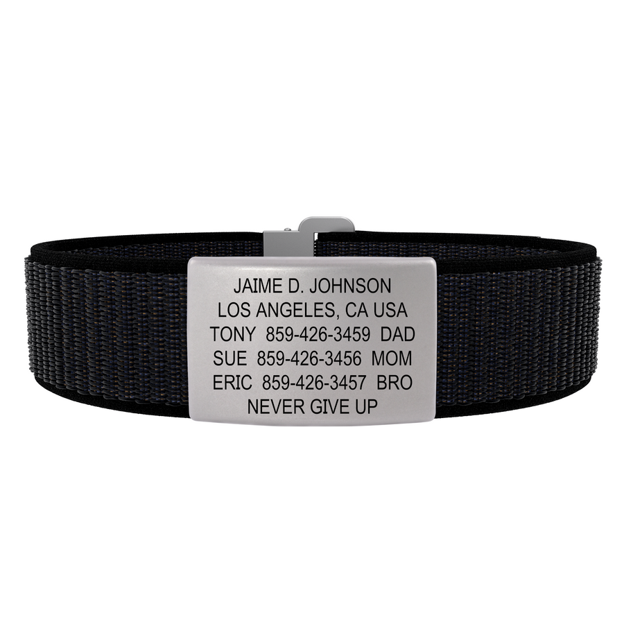 The Wrist ID Elite 19mm Slate Nylon Loop