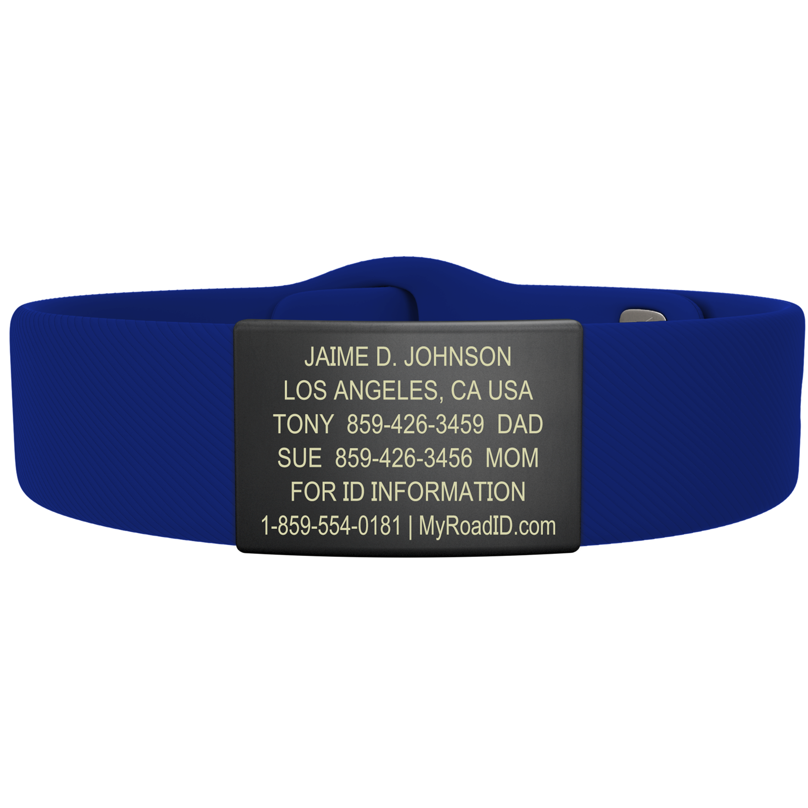 The Wrist ID Elite 19mm Graphite Silicone Pin-Tuck