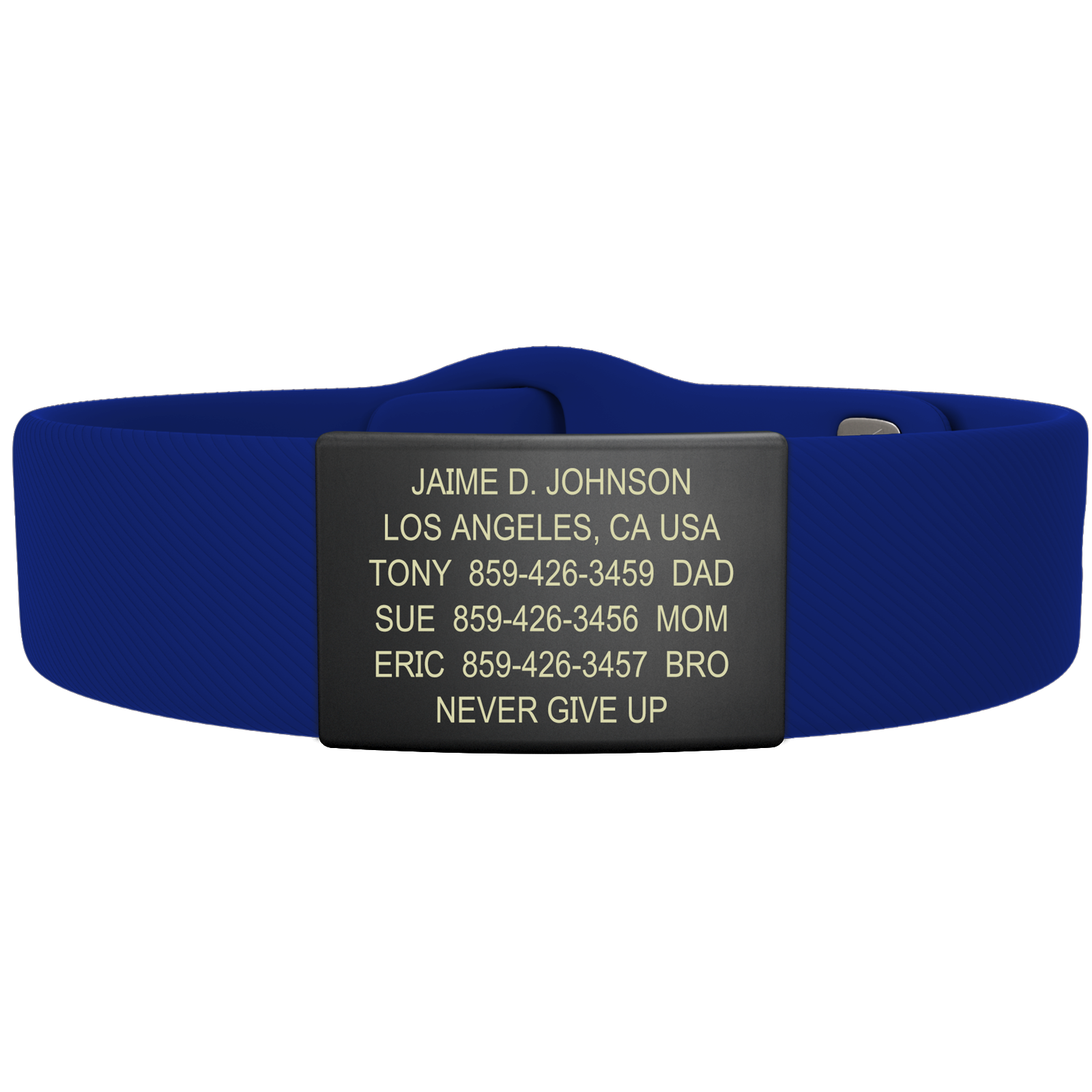 The Wrist ID Elite 19mm Graphite Silicone Pin-Tuck