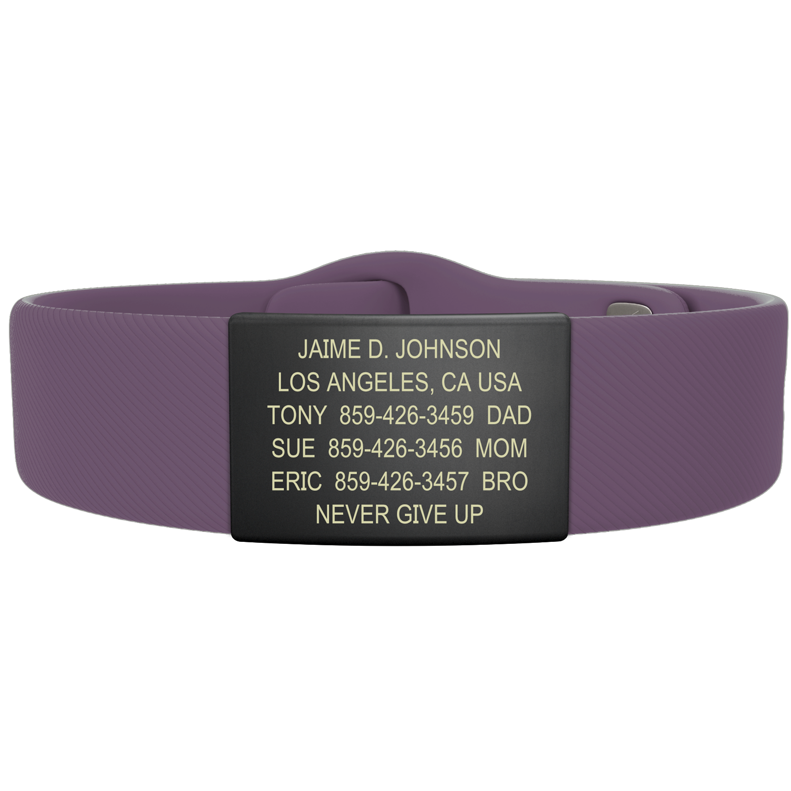 The Wrist ID Elite 19mm Graphite Silicone Pin-Tuck