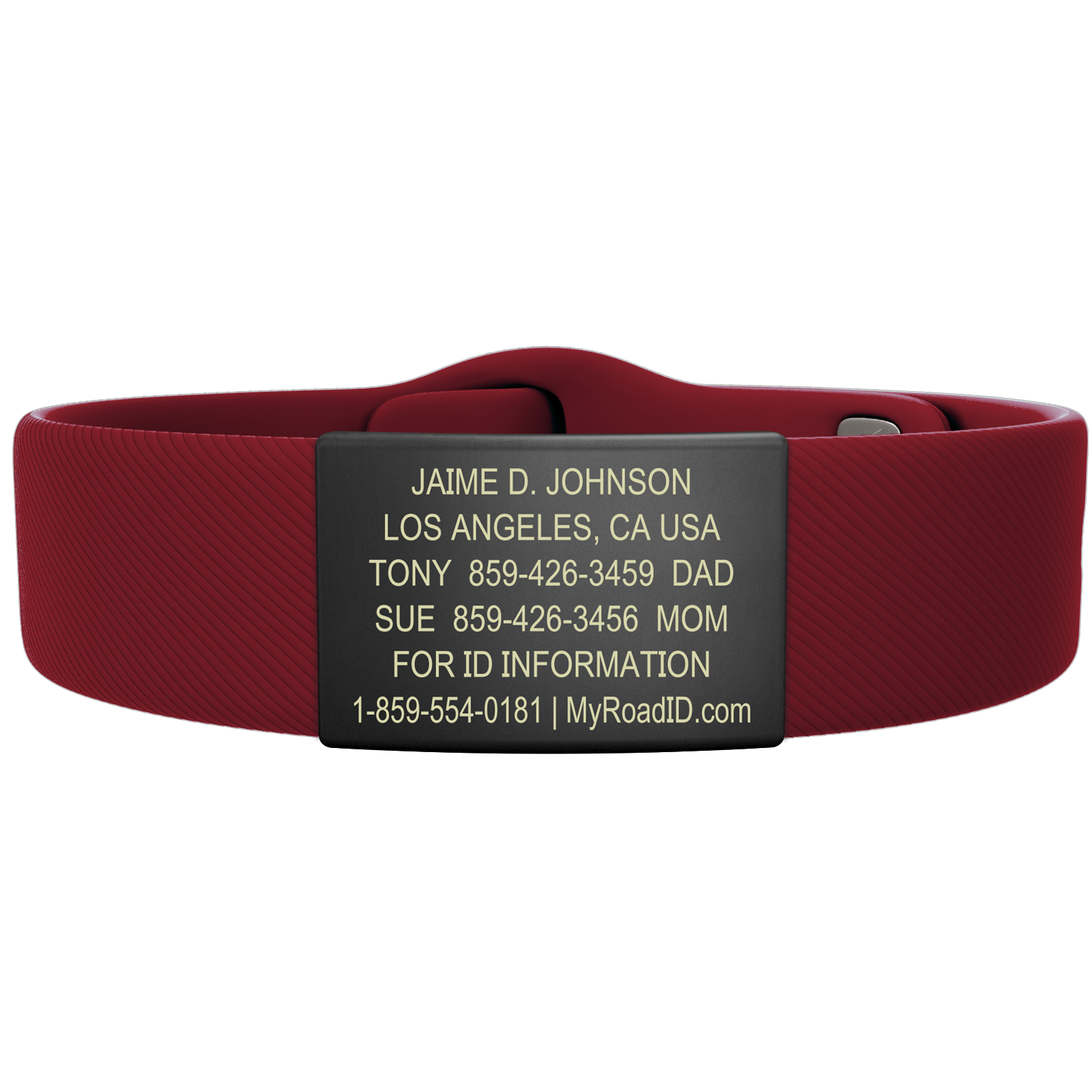 The Wrist ID Elite 19mm Graphite Silicone Pin-Tuck