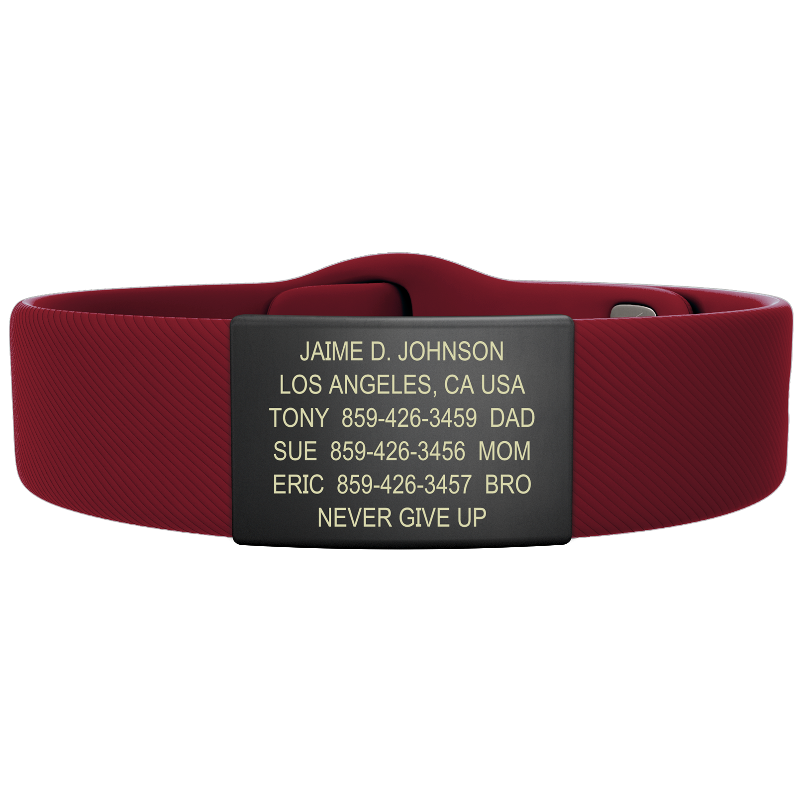 The Wrist ID Elite 19mm Graphite Silicone Pin-Tuck