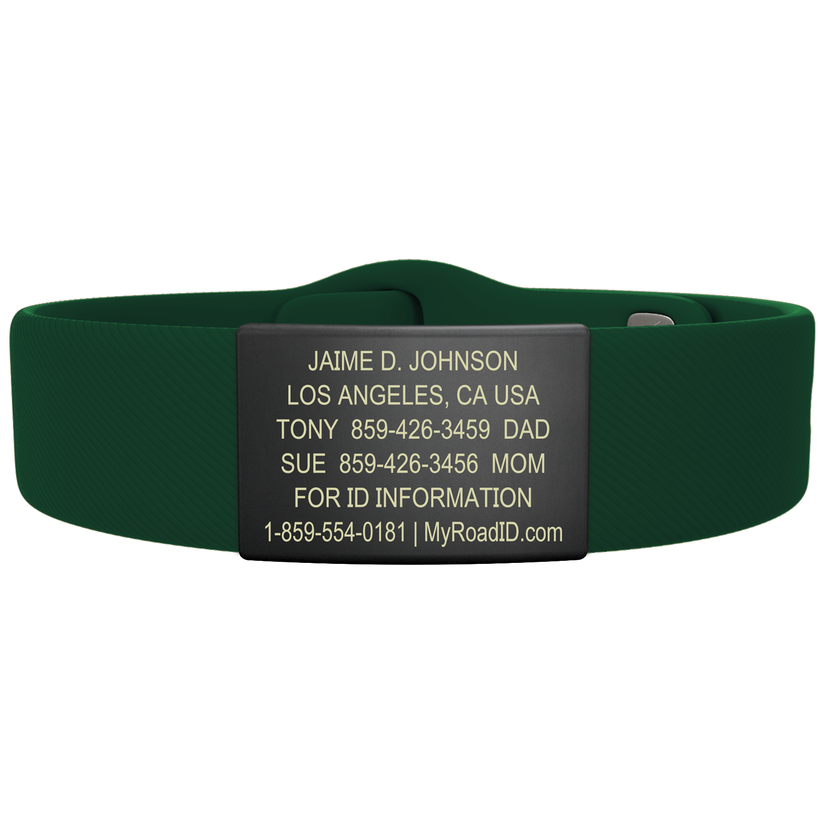 The Wrist ID Elite 19mm Graphite Silicone Pin-Tuck