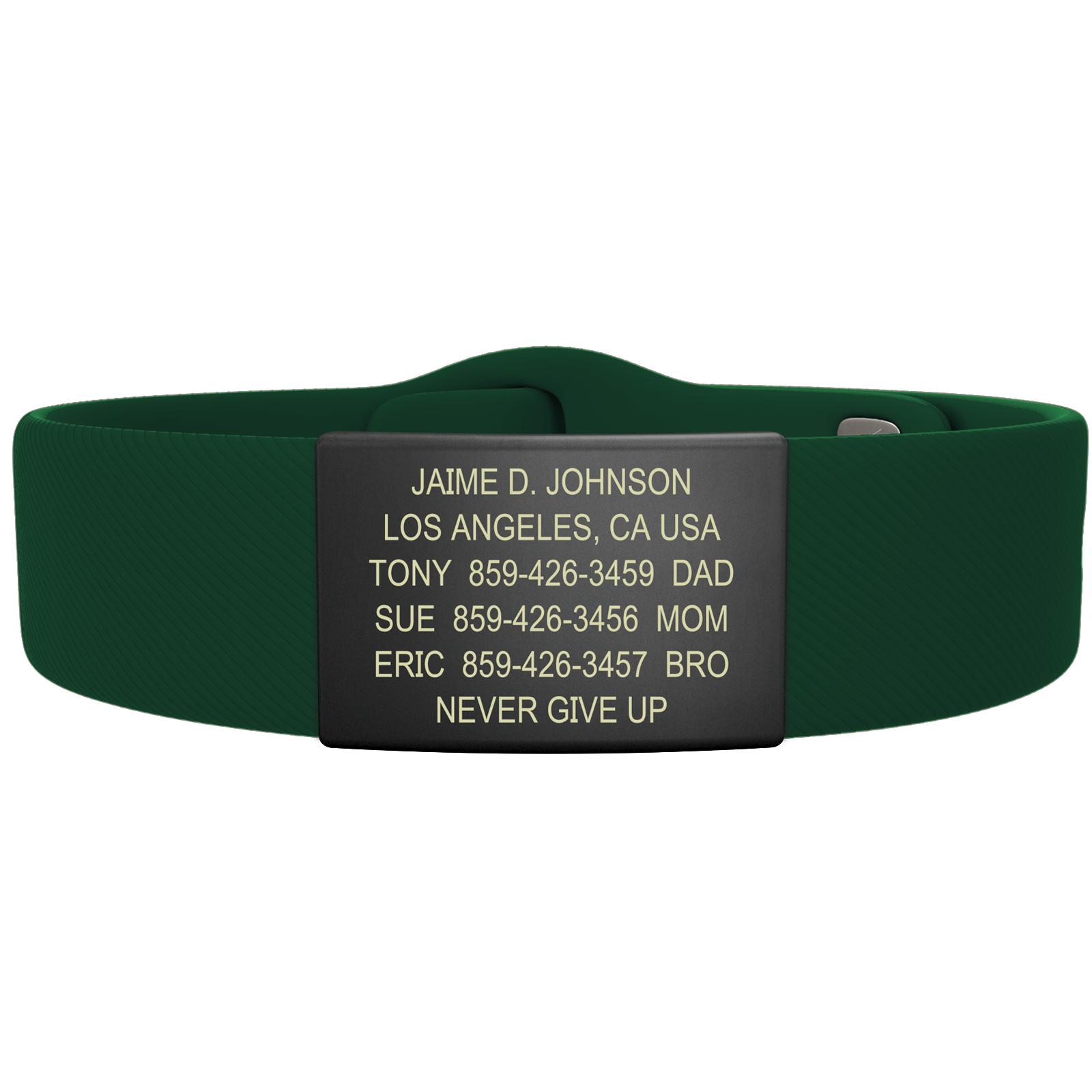 The Wrist ID Elite 19mm Graphite Silicone Pin-Tuck