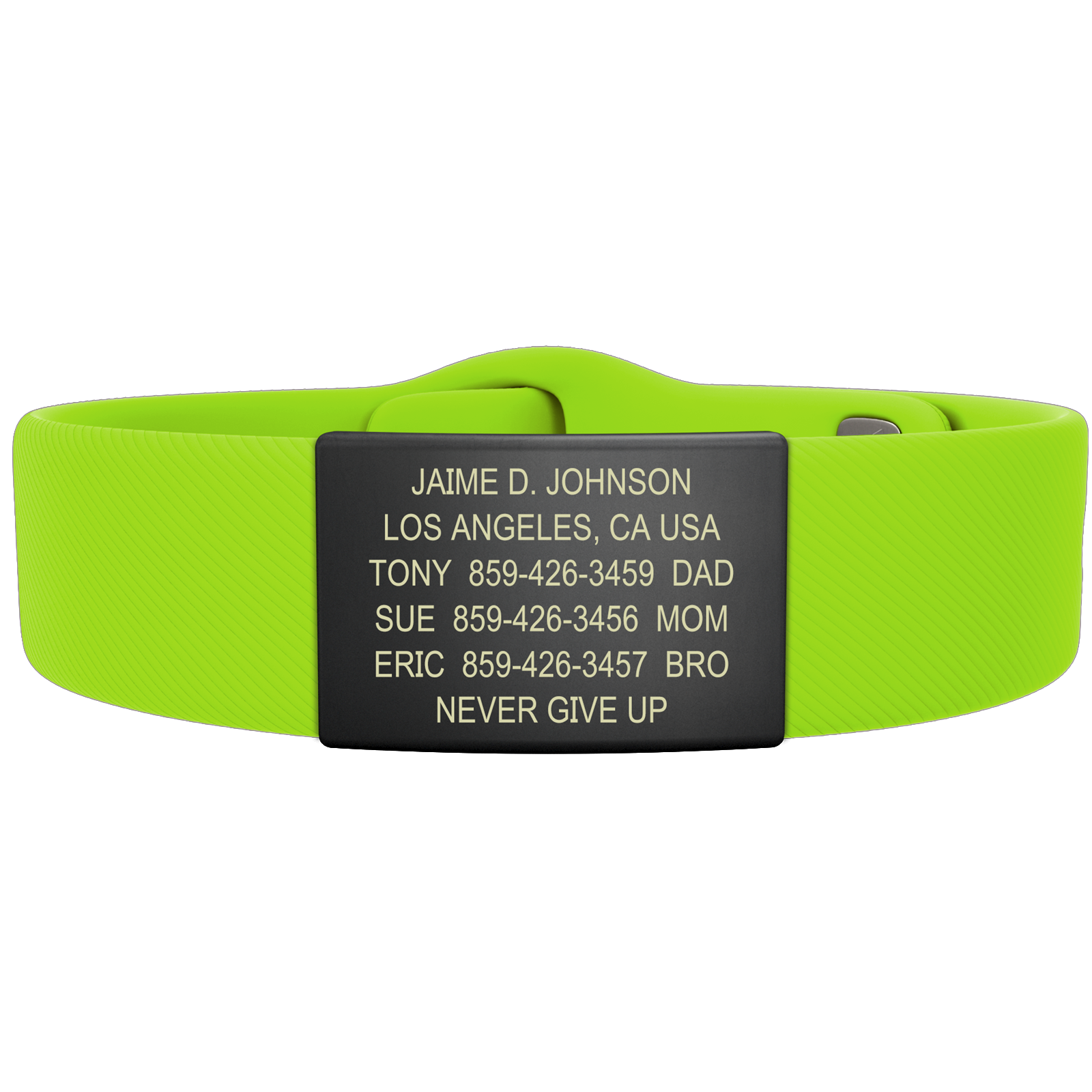 The Wrist ID Elite 19mm Graphite Silicone Pin-Tuck