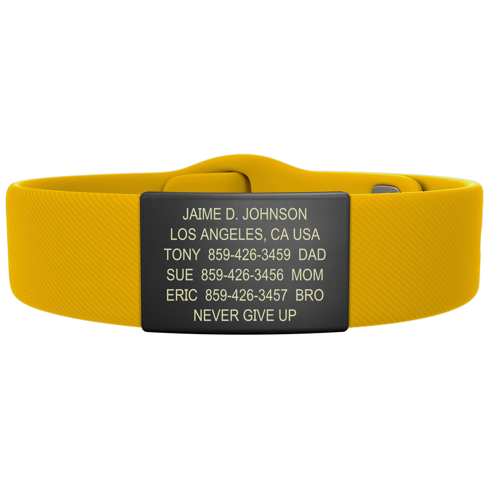 The Wrist ID Elite 19mm Graphite Silicone Pin-Tuck