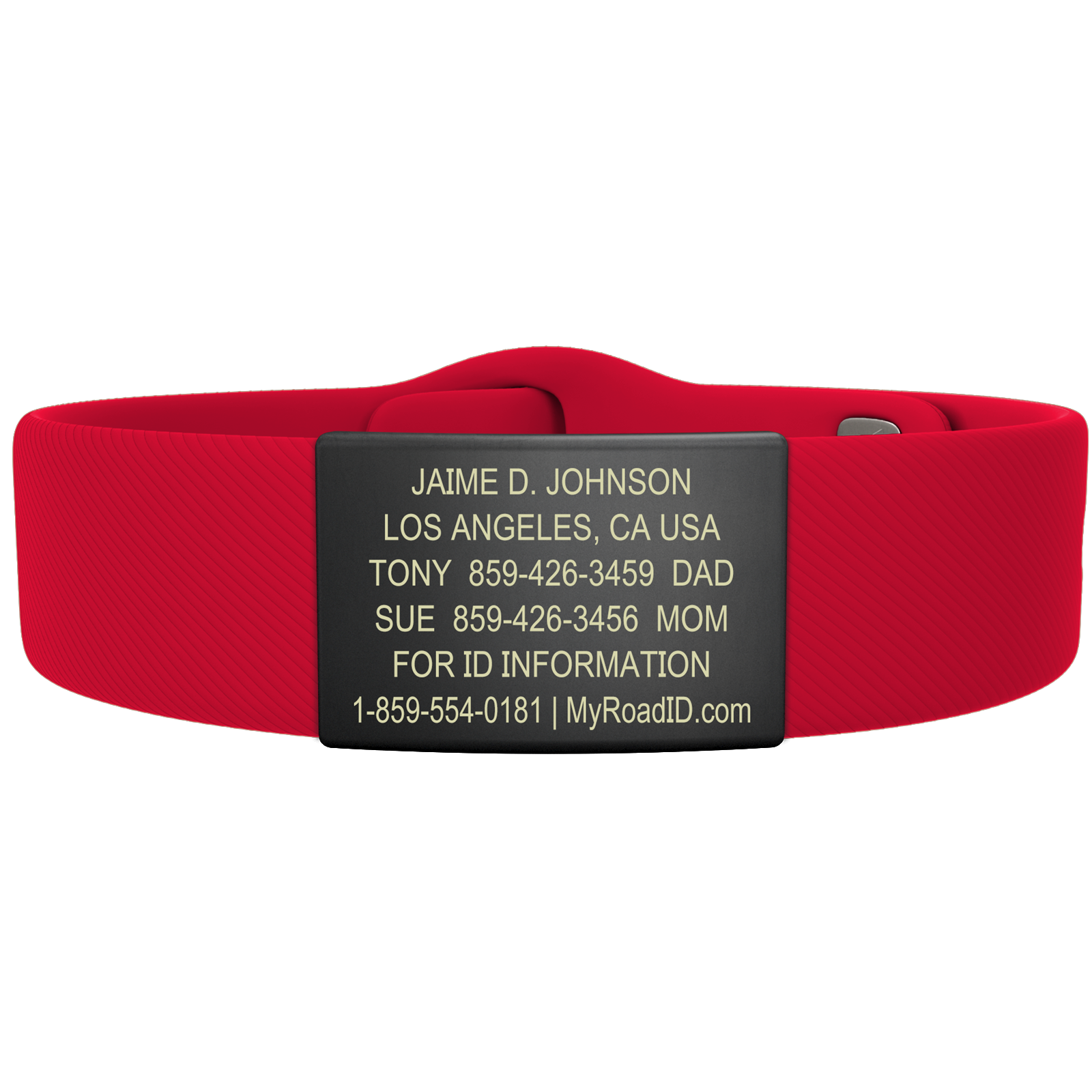 The Wrist ID Elite 19mm Graphite Silicone Pin-Tuck