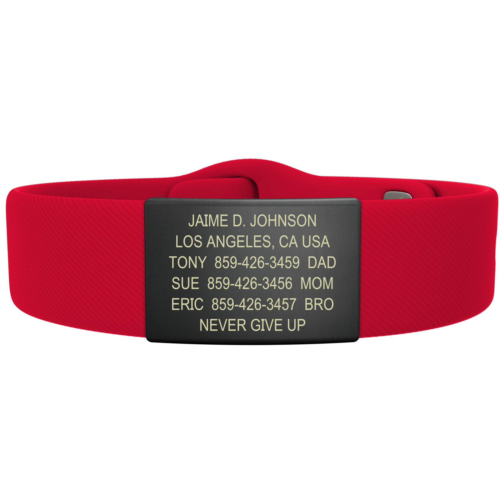 The Wrist ID Elite 19mm Graphite Silicone Pin-Tuck