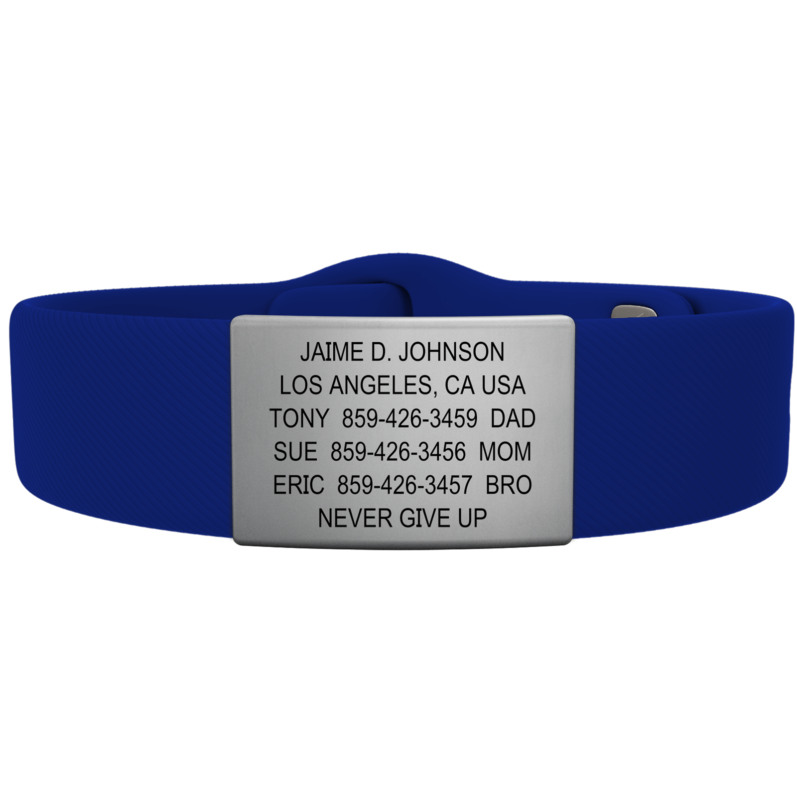 The Wrist ID Elite 19mm Slate Silicone Pin-Tuck