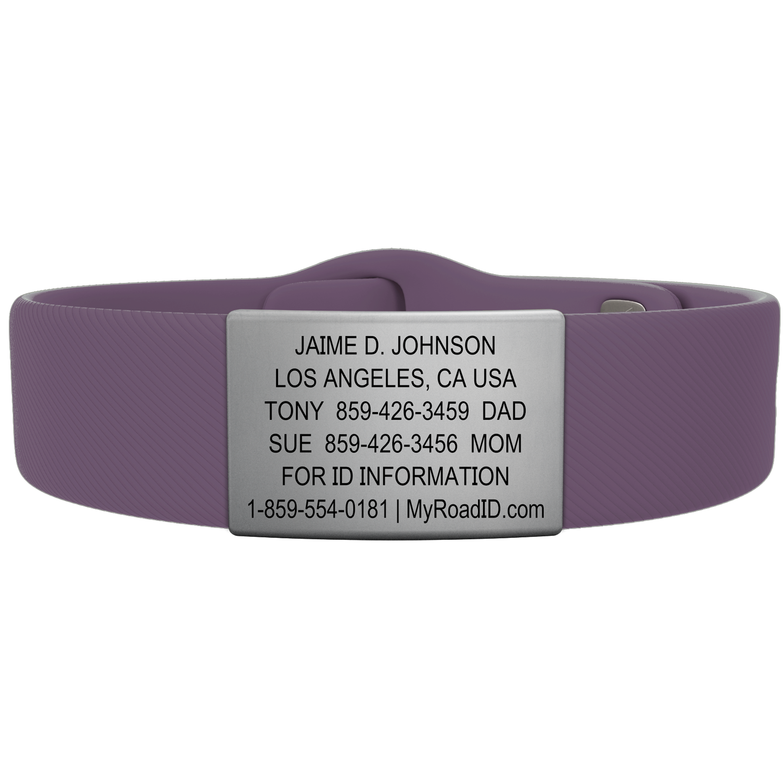 The Wrist ID Elite 19mm Slate Silicone Pin-Tuck