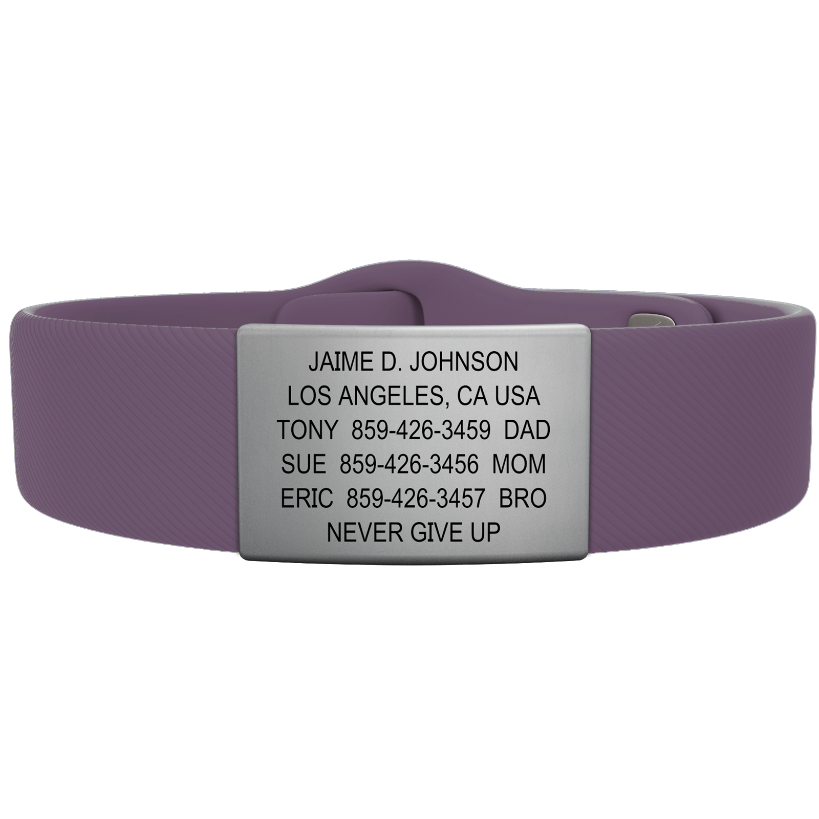 The Wrist ID Elite 19mm Slate Silicone Pin-Tuck