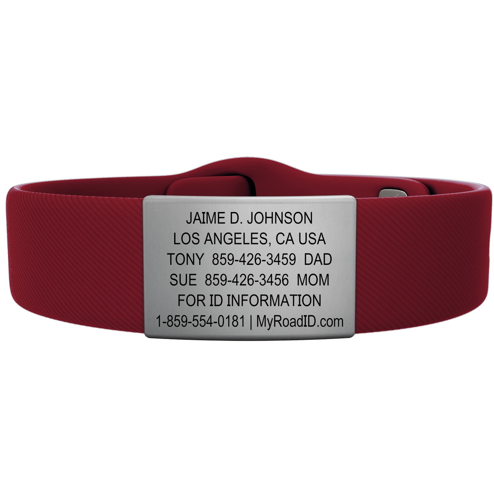 The Wrist ID Elite 19mm Slate Silicone Pin-Tuck