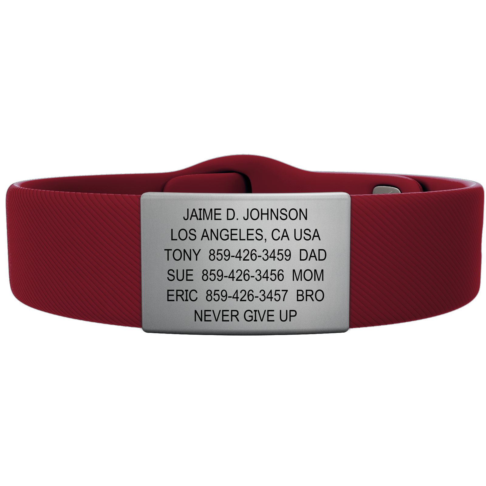 The Wrist ID Elite 19mm Slate Silicone Pin-Tuck