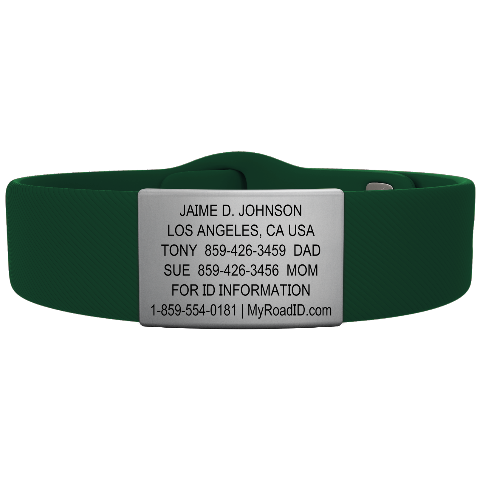 The Wrist ID Elite 19mm Slate Silicone Pin-Tuck